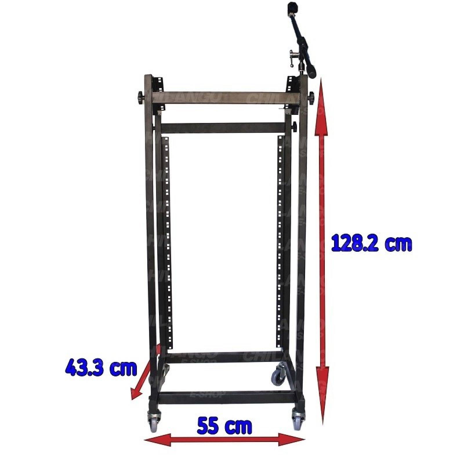 RACK STAND DJ AMPLIFICADORES PERIFERICOS 20 ESPACIOS 