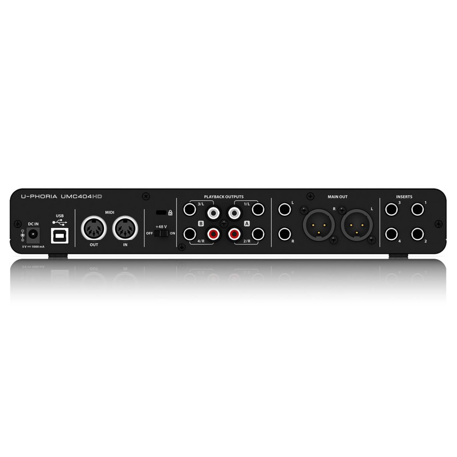 INTERFAZ DE AUDIO BEHRINGER U PHORIA UMC404HD