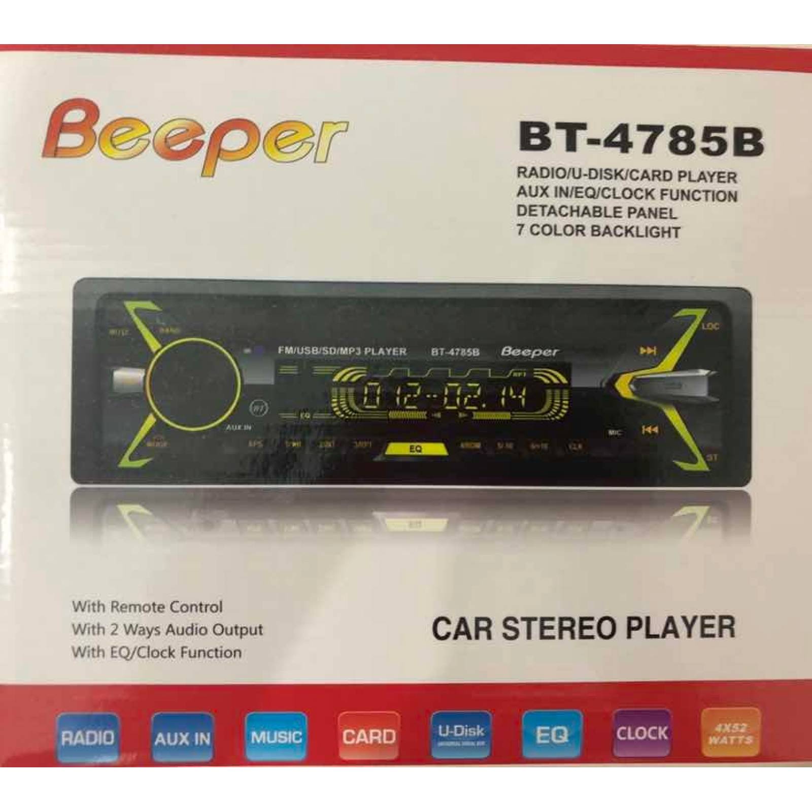 AUTOESTEREO BEEPER USB SD BLUETOOTH RADIO AUX BT 4785B