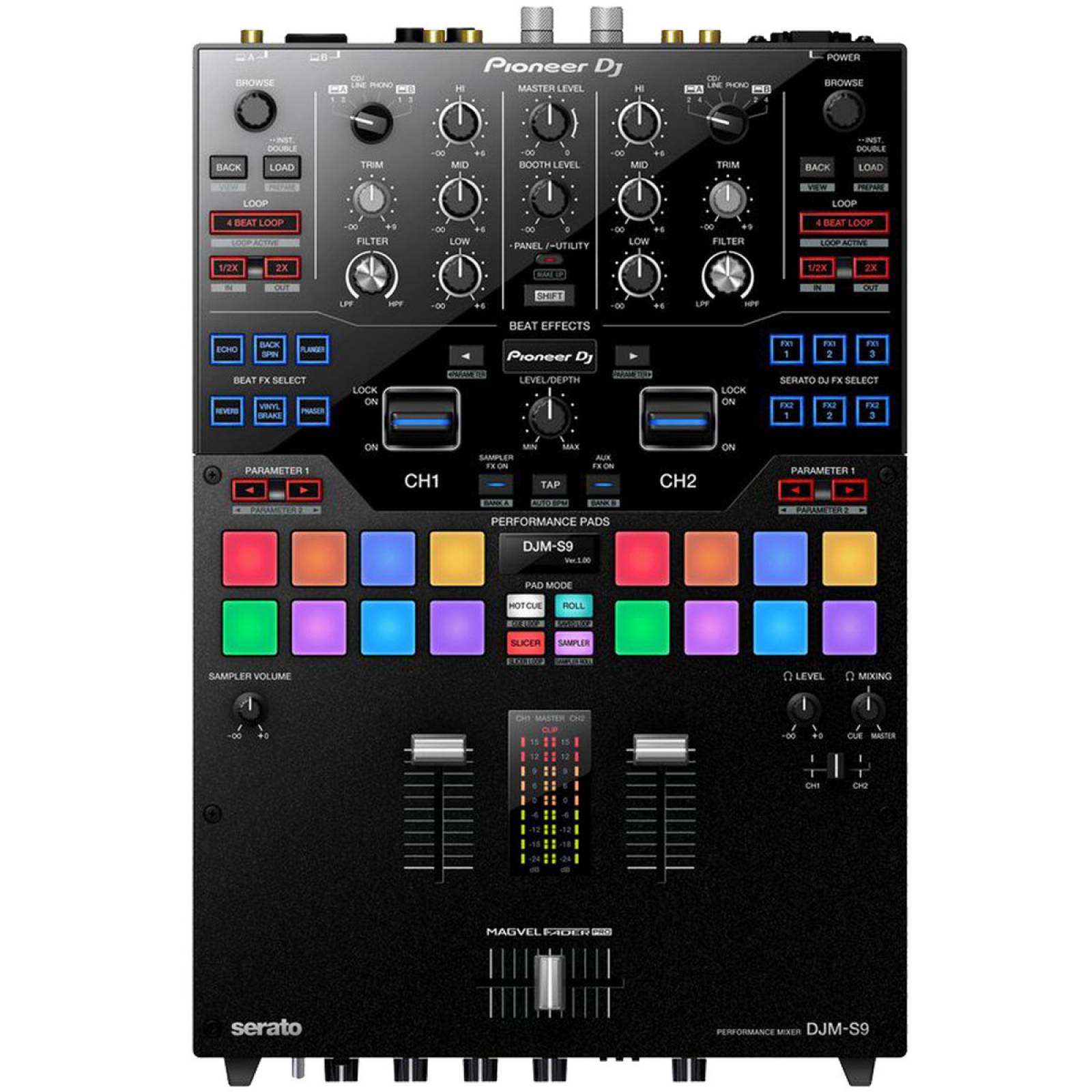 PIONEER DJM-S9 MIXER PROFESIONAL SCRATCH 2 CANALES SERATO 
