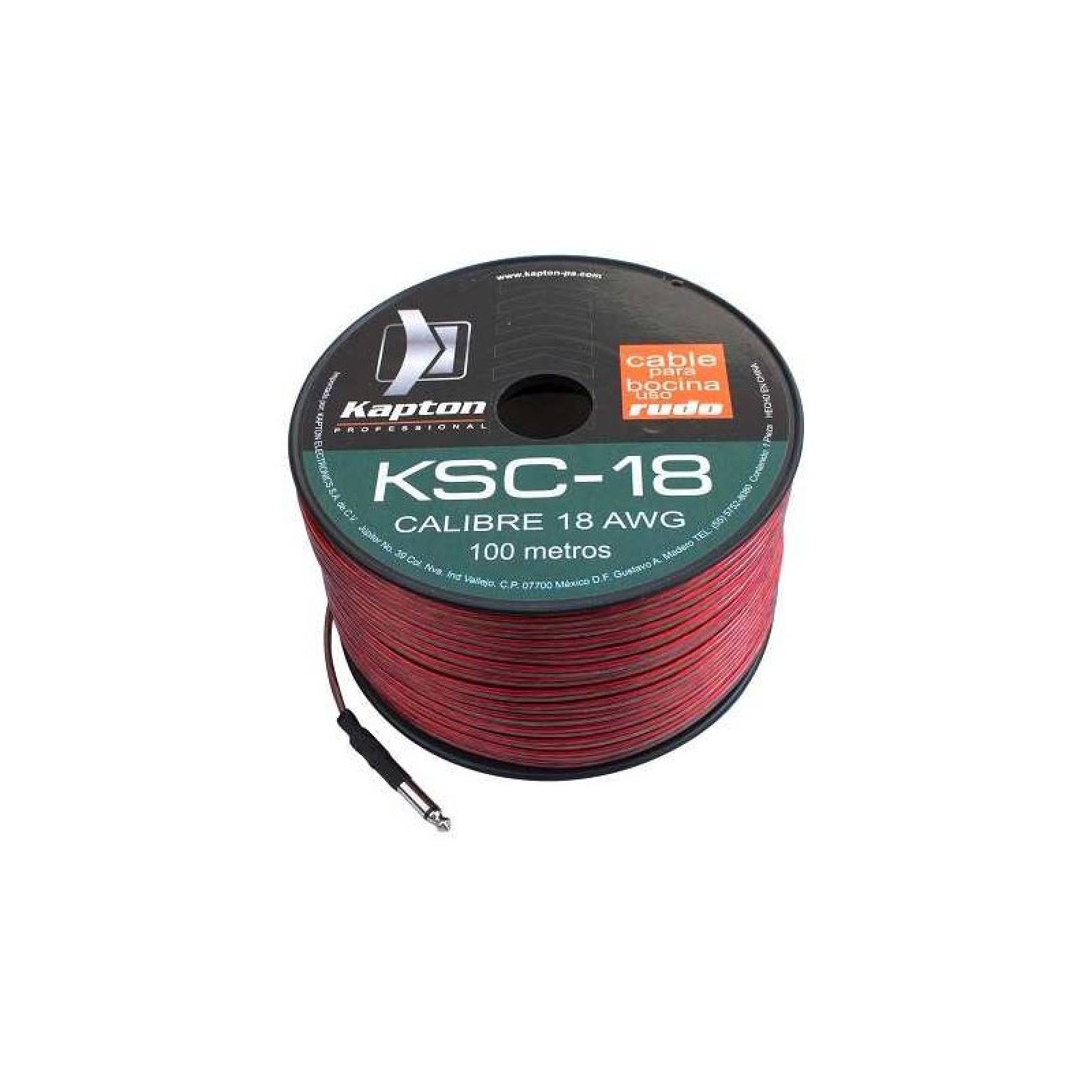 Cable Para Bocina Uso Rudo Polarizado Calibre 18 100 Mts 