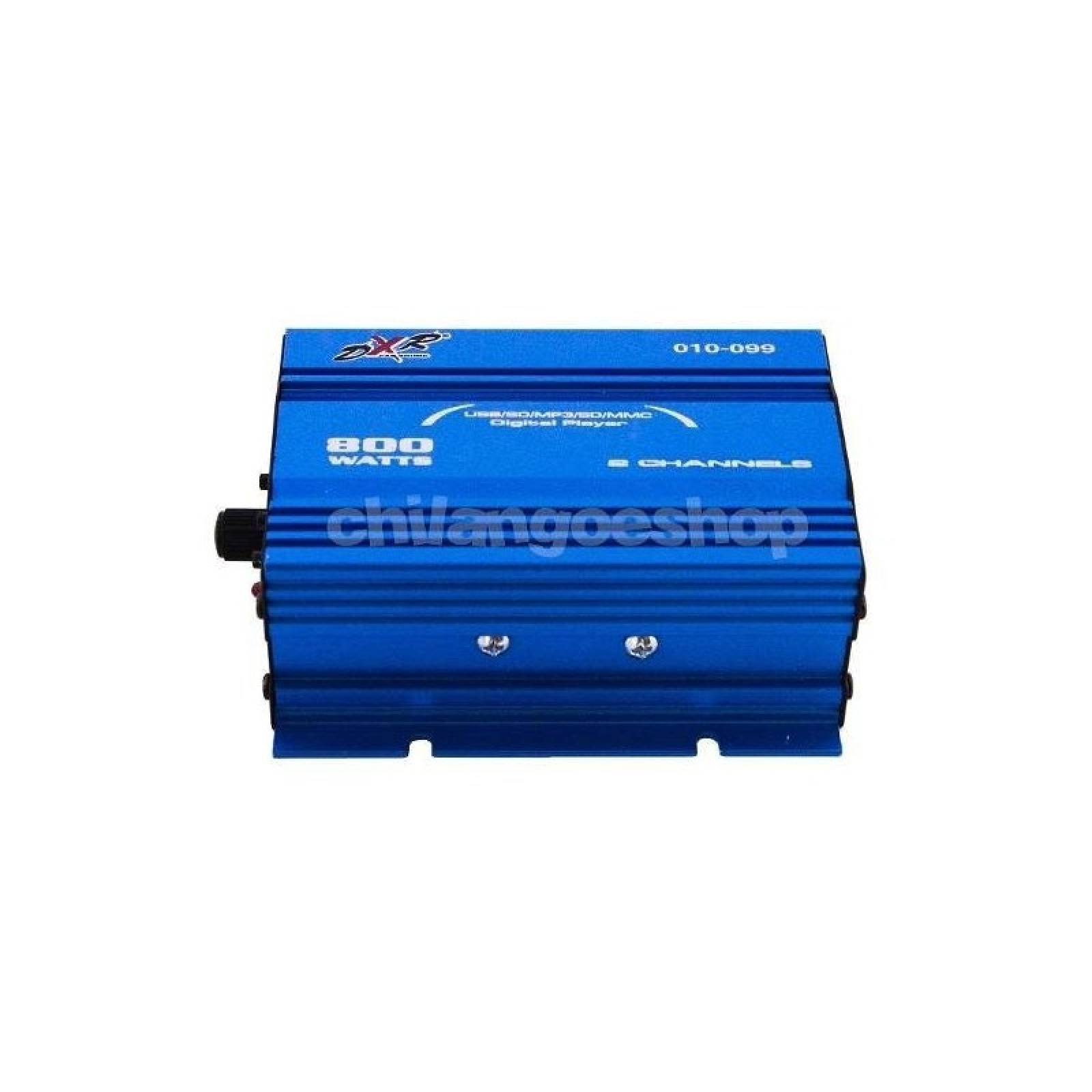 Amplificador Dxr 2 Canales Mini 800w Pmpo Usb Y Sd AZUL 
