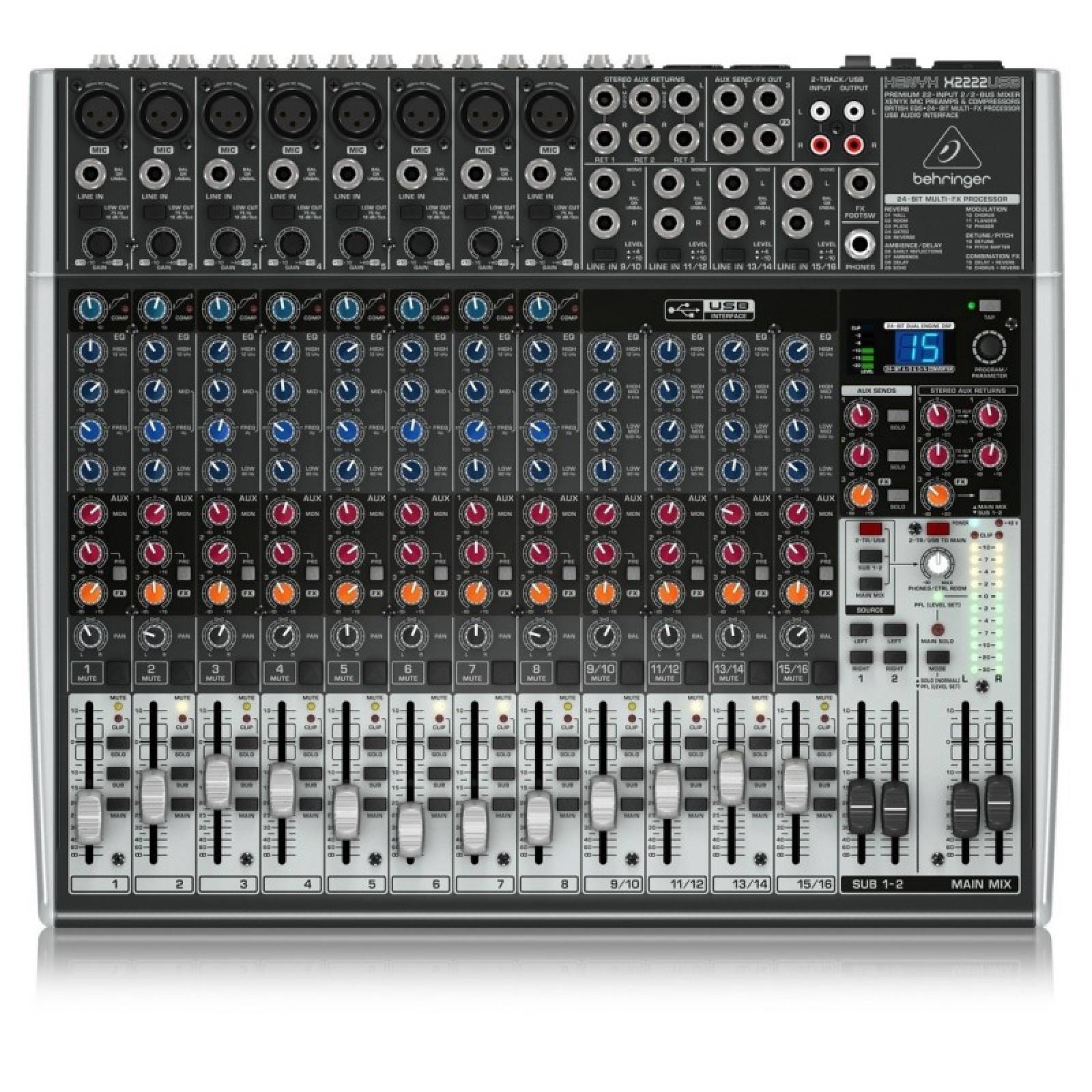 Mezcladora Behringer Xenyx X2222usb Interfaz Usb 