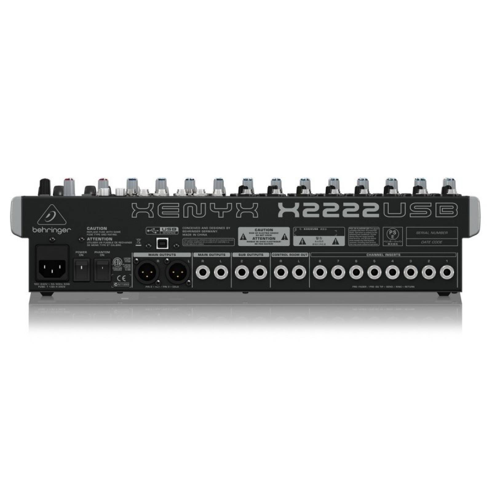 Mezcladora Behringer Xenyx X2222usb Interfaz Usb 