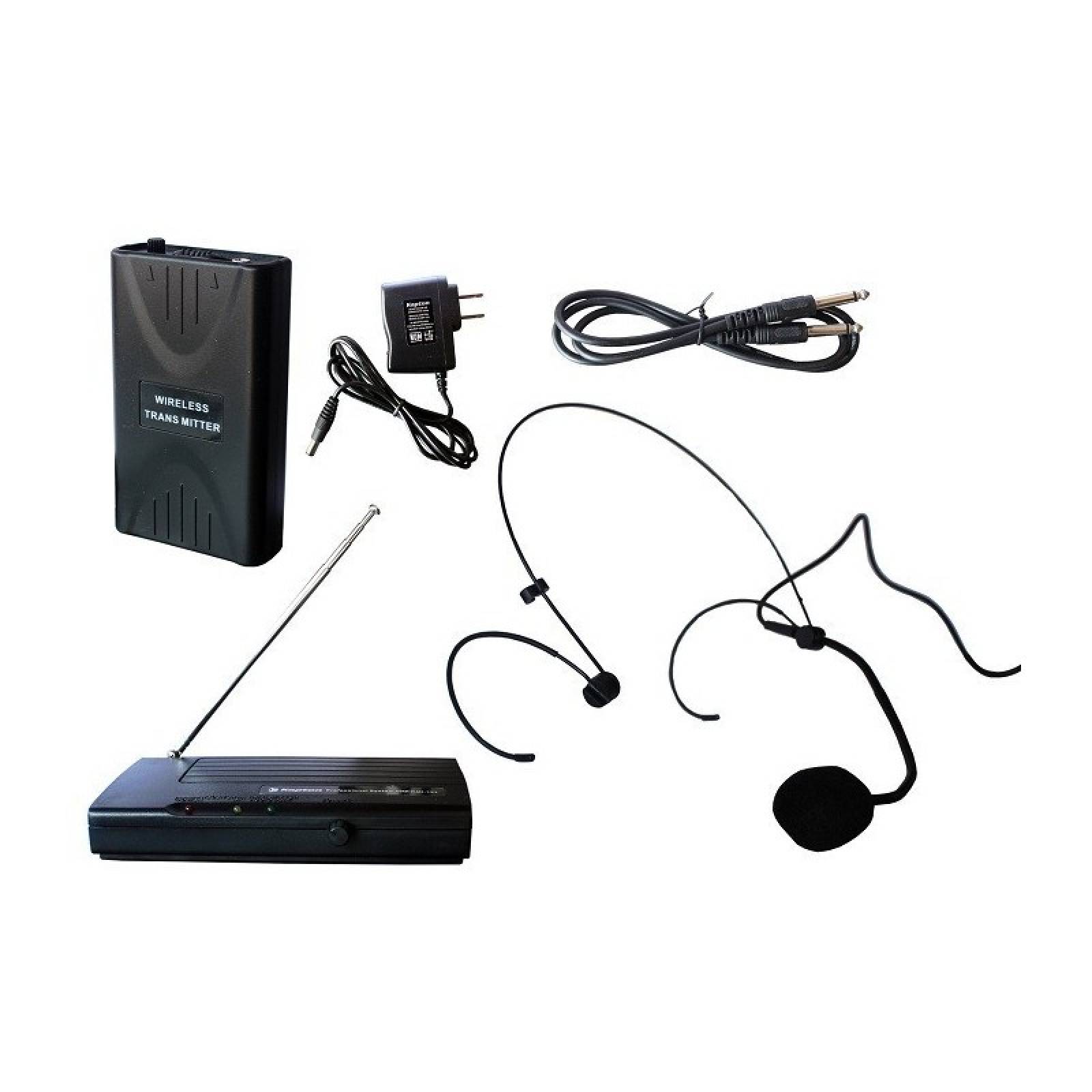 Microfono profesional diadema inalambrico VHF kmi-123 