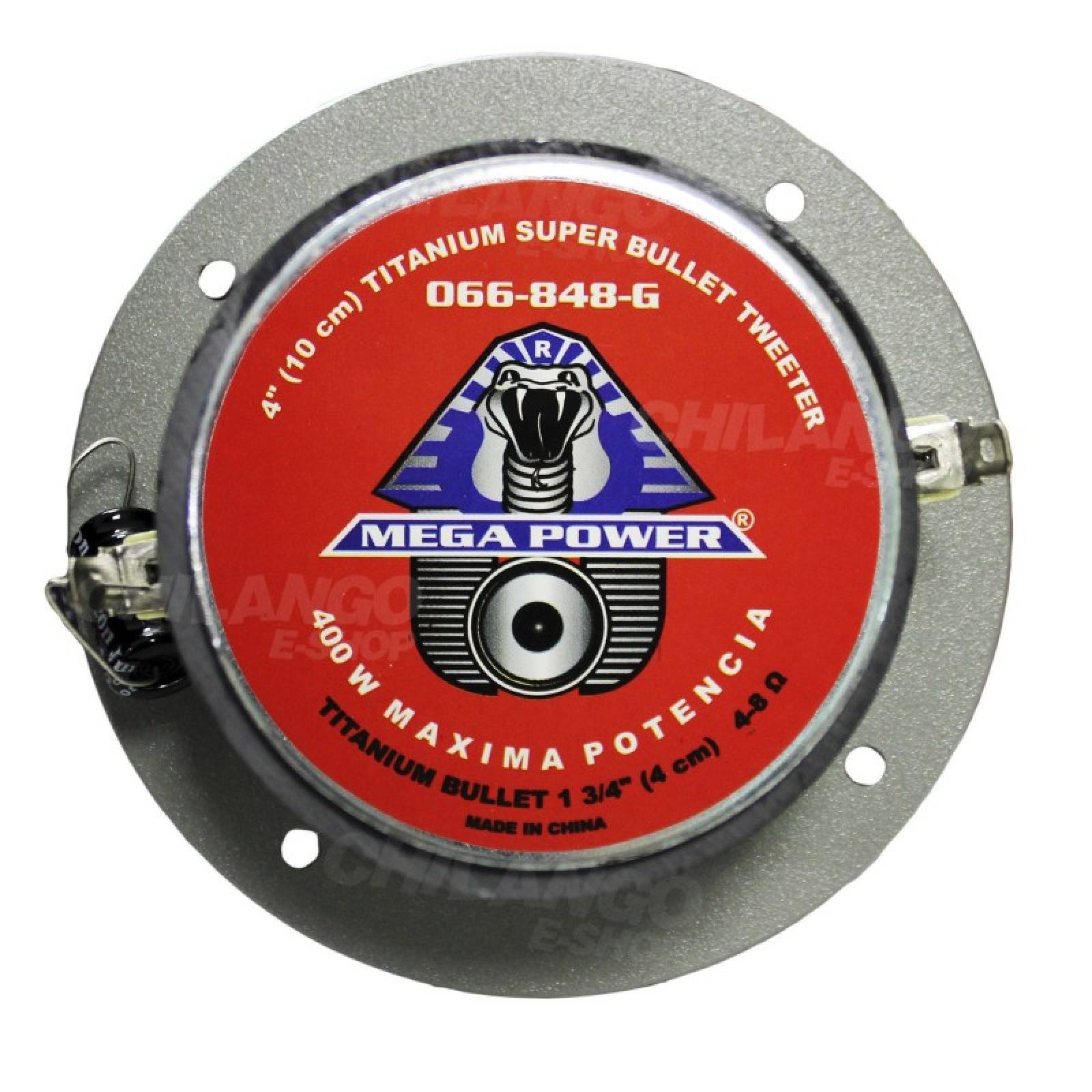 Super Bullet Tweeter Bala Titanium Profesional 400w GRIS 