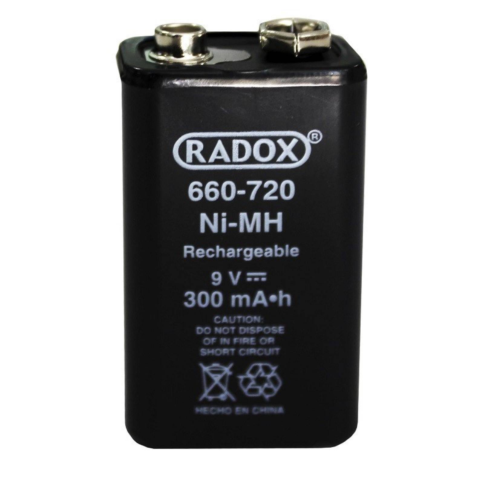 Bateria PILA CUADRADA Recargable NI MH 9V 300MAH 