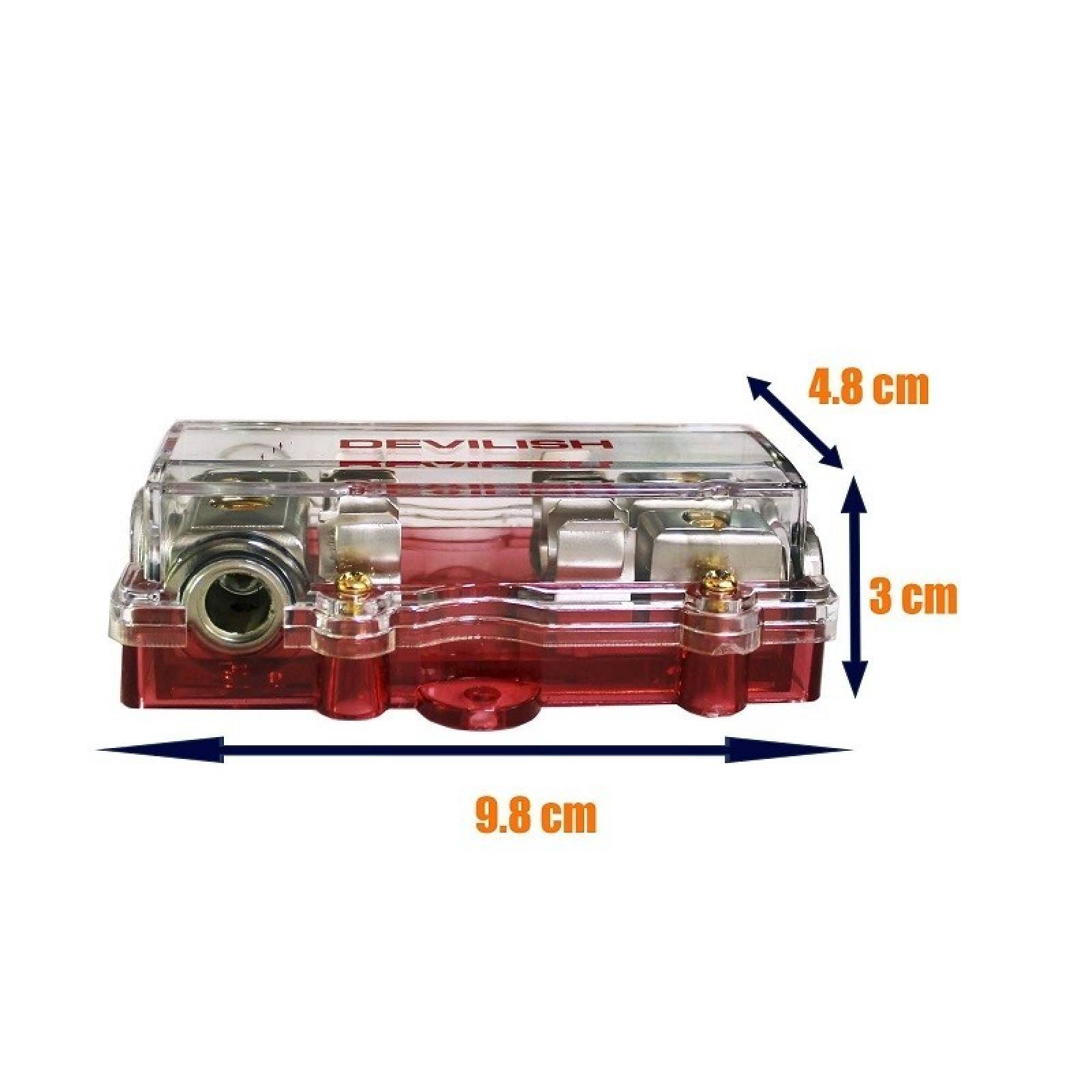 PORTAFUSIBLE CON DISTRIBUIDOR DE ENERGIA DOBLE AUTOMOTRIZ 