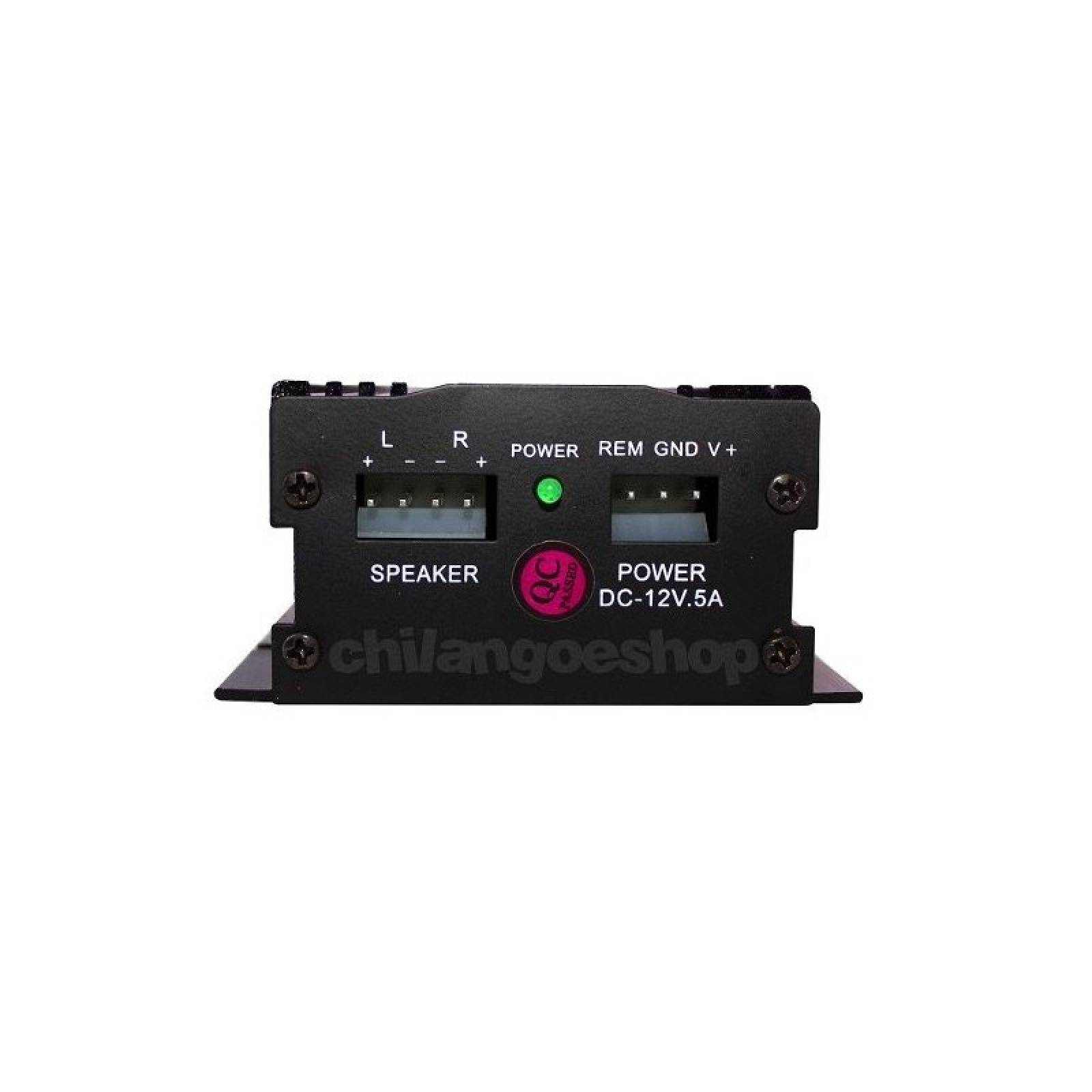Amplificador Dxr 2 Canales Mini 800w Pmpo Usb Y Sd NEGRO 