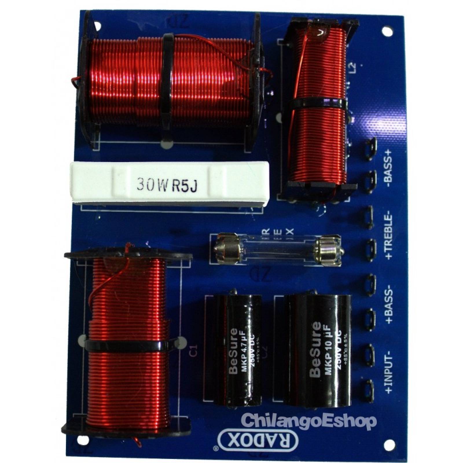 Crossover pasivo profesional 2 bajos un agudo 400w 6-8 ohms 