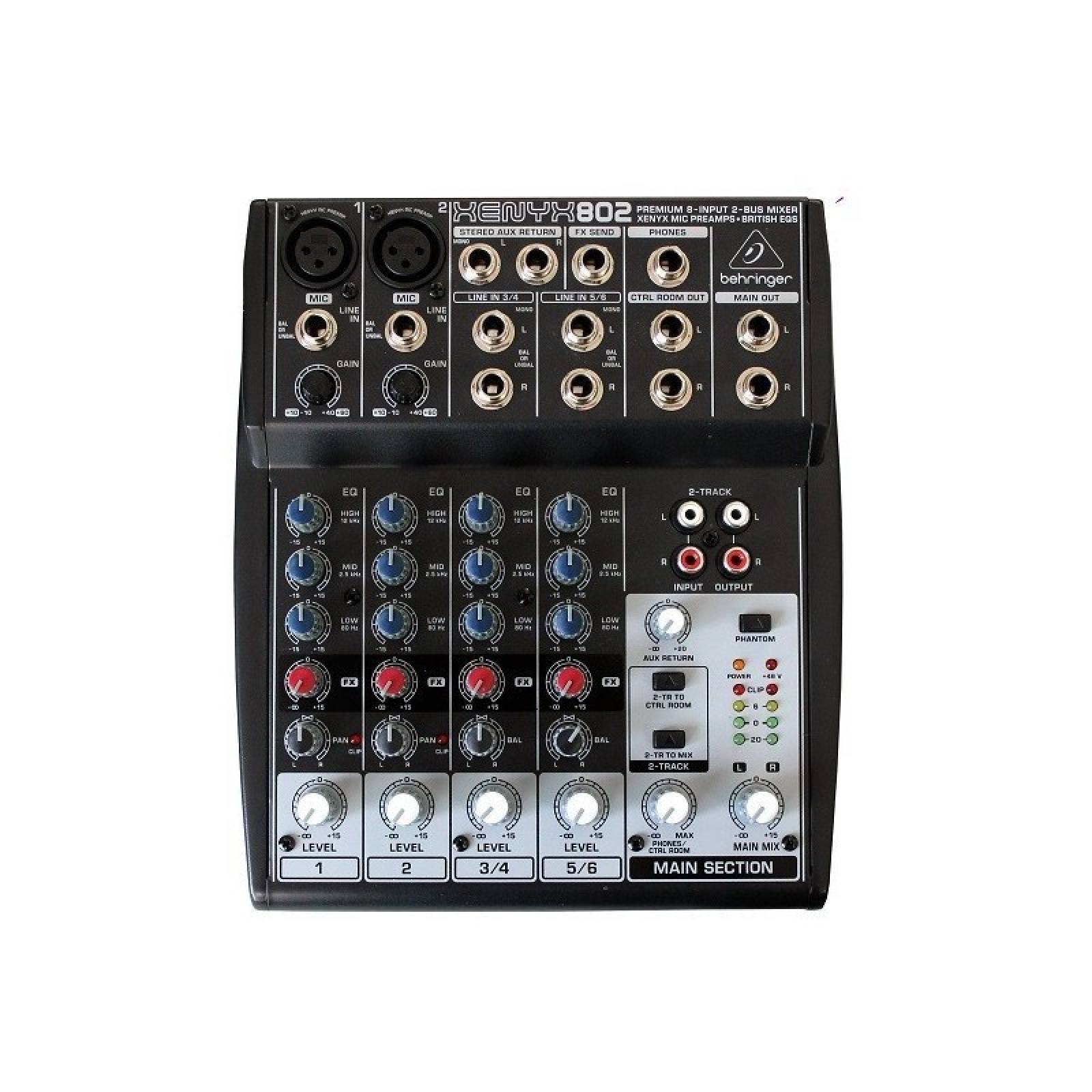 Mezcladora Behringer Xenyx 802 8 Entradas De Linea Y Phantom