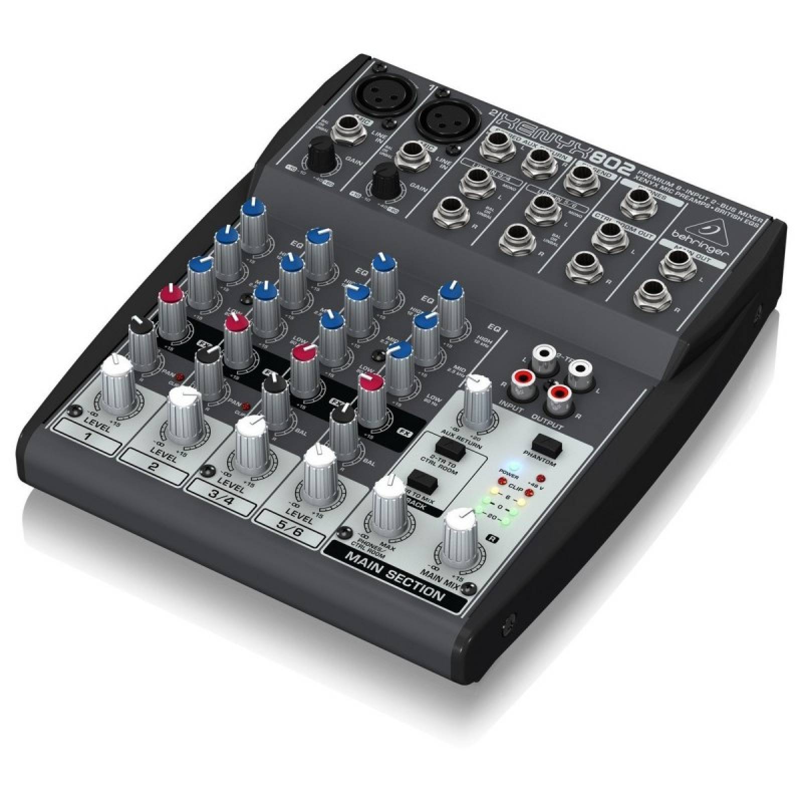 Mezcladora Behringer Xenyx 802 8 Entradas De Linea Y Phantom