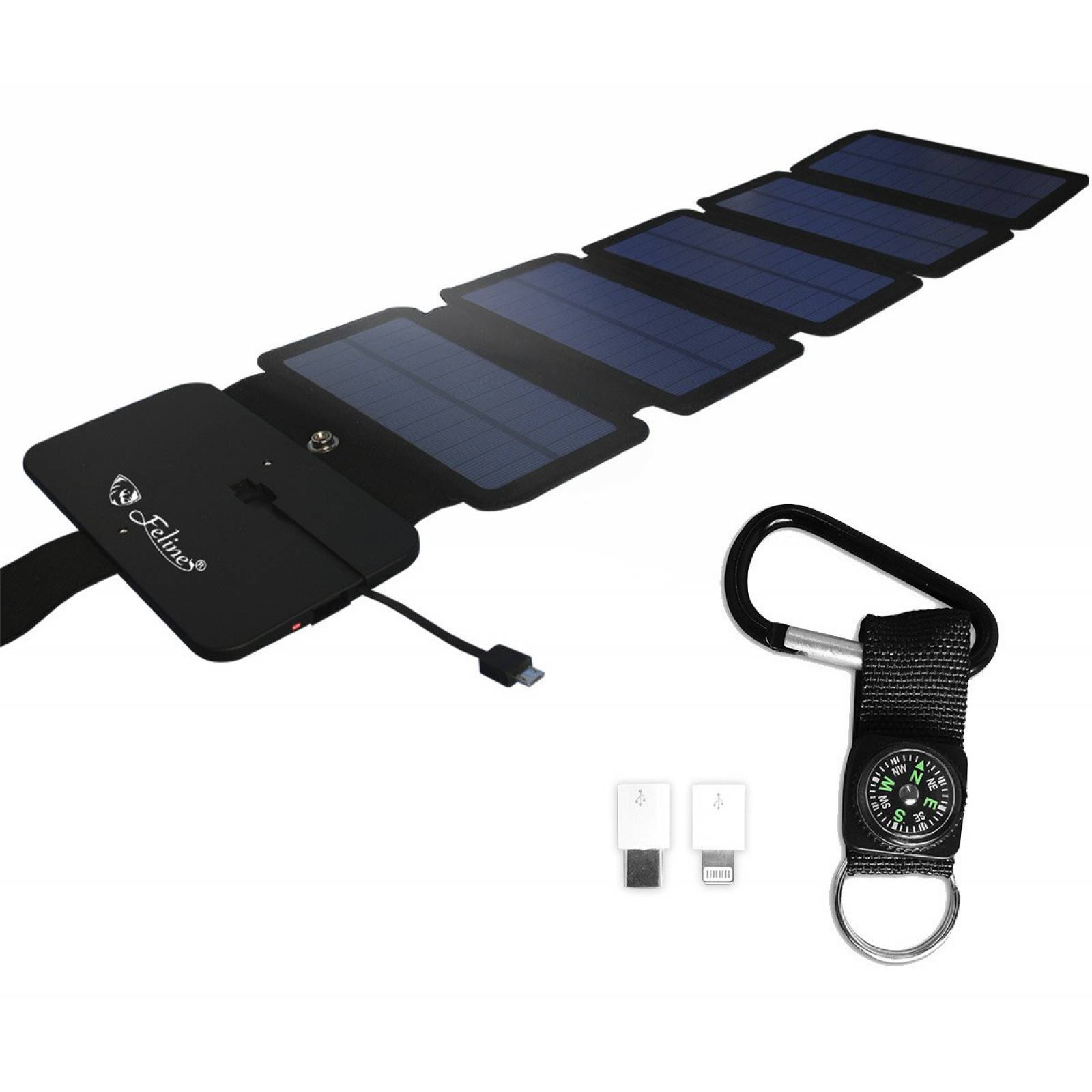 Cargador Solar 5 Celdas Portatil Usb Celular iPhone Android
