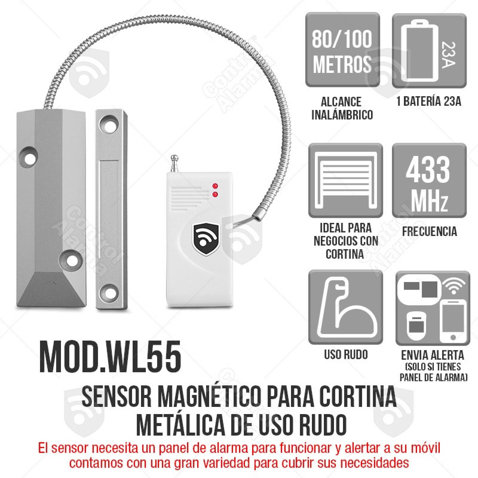 3 Sensores Cortina Metalica Uso Rudo Magnetico Alarma Casa