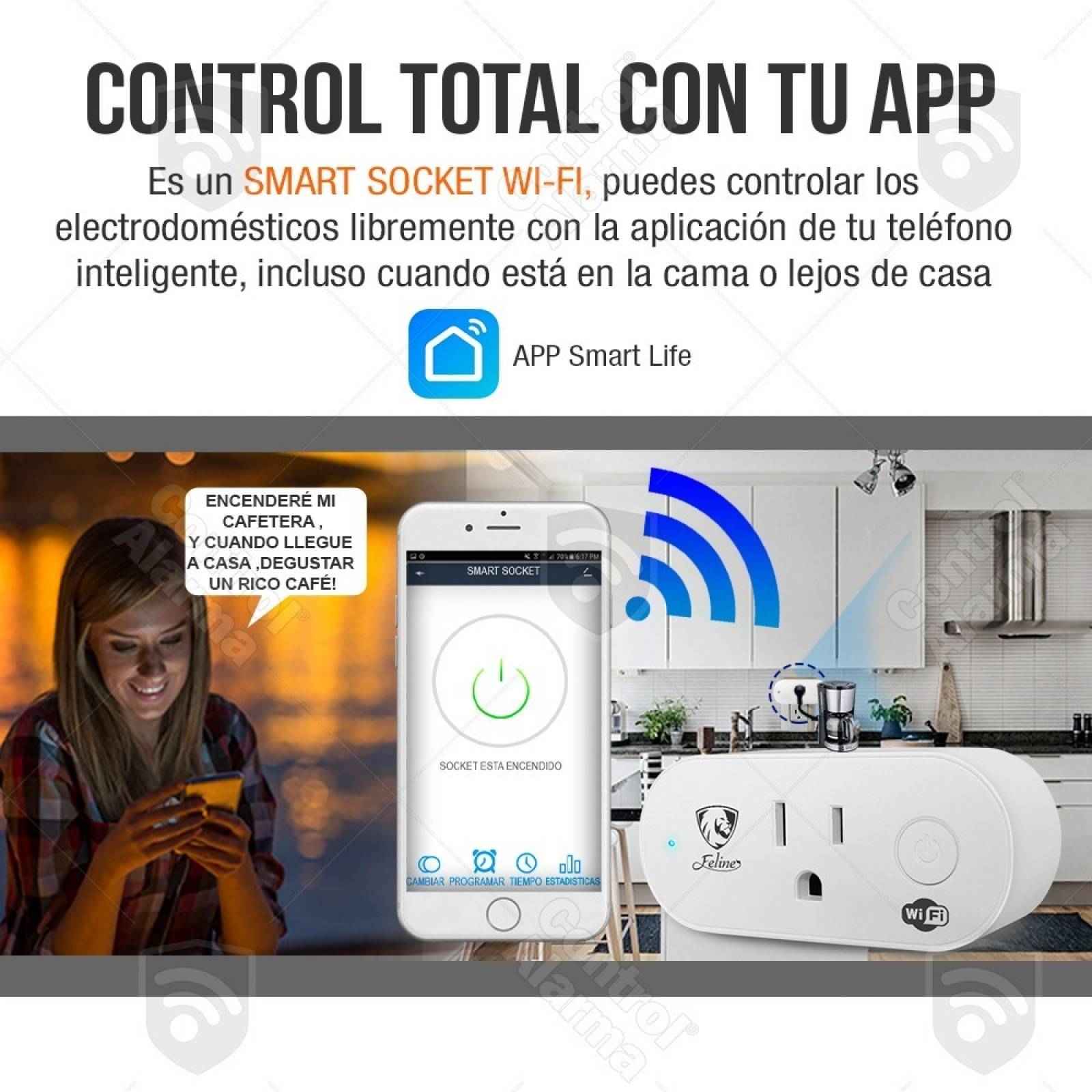 Kit 5 Enchufe Wifi Google Alexa Plug Contacto Inteligente
