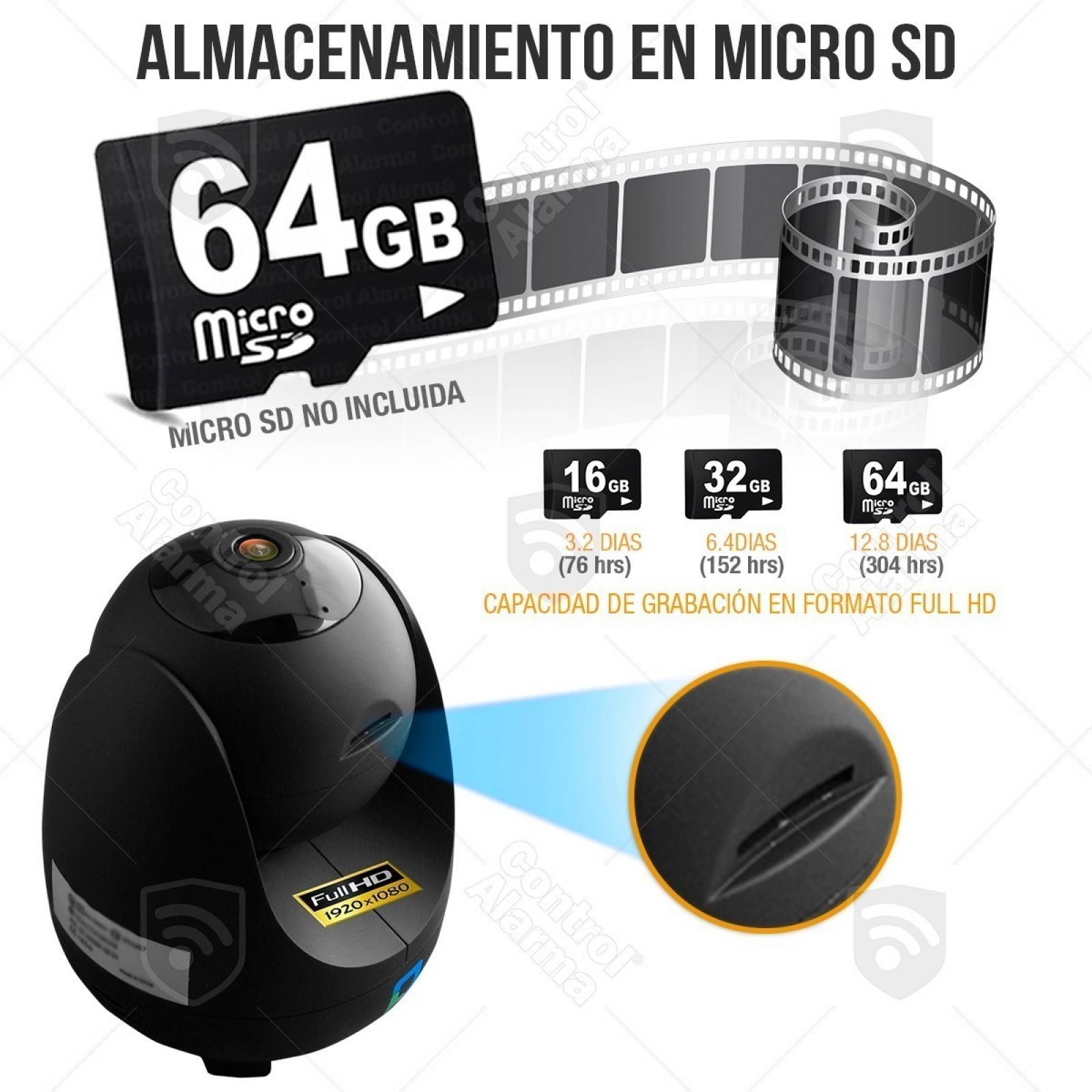 Camaras Wifi Ip Rastreo Fhd Vigilancia Espia Micro Sd 32gb