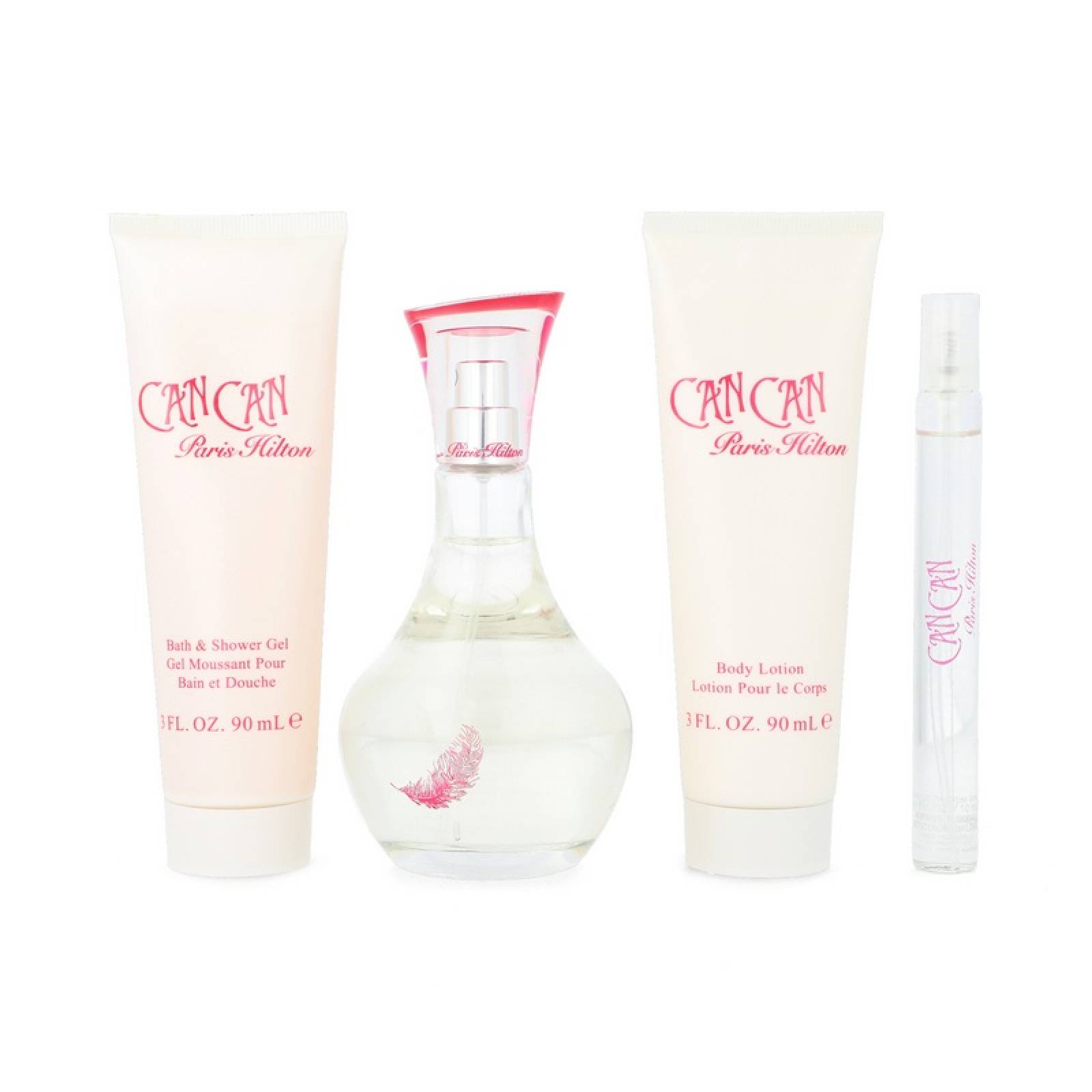 Set Dama Can Can 4Pzs 100 ml Edp Spray + Body Lotion 90 ml + Shower Gel 90 ml + 10 ml Edp Spray