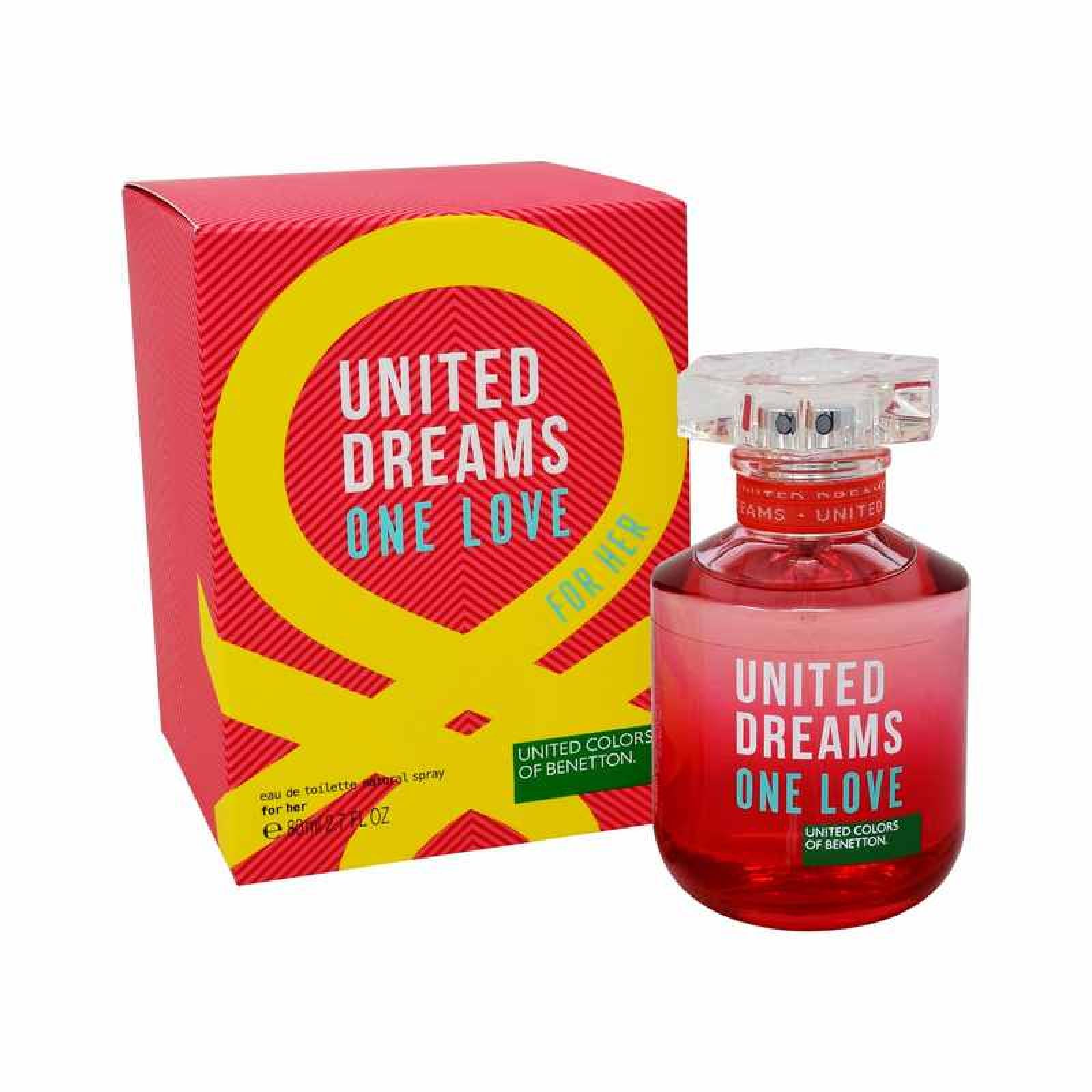 Benetton One Love For Her 80 ml Edt Spray de Benetton para Dama
