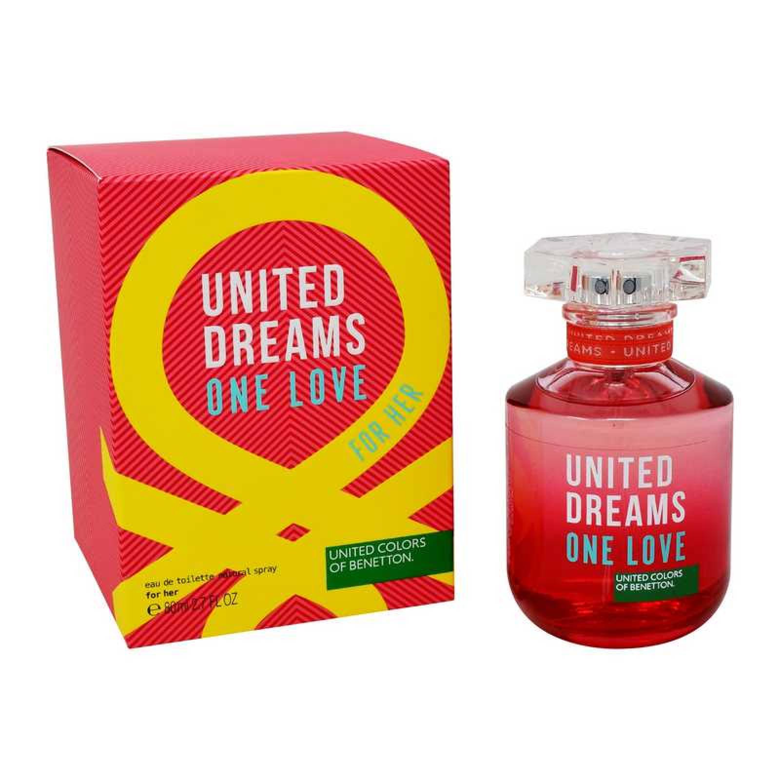 Benetton One Love For Her 80 ml Edt Spray de Benetton para Dama