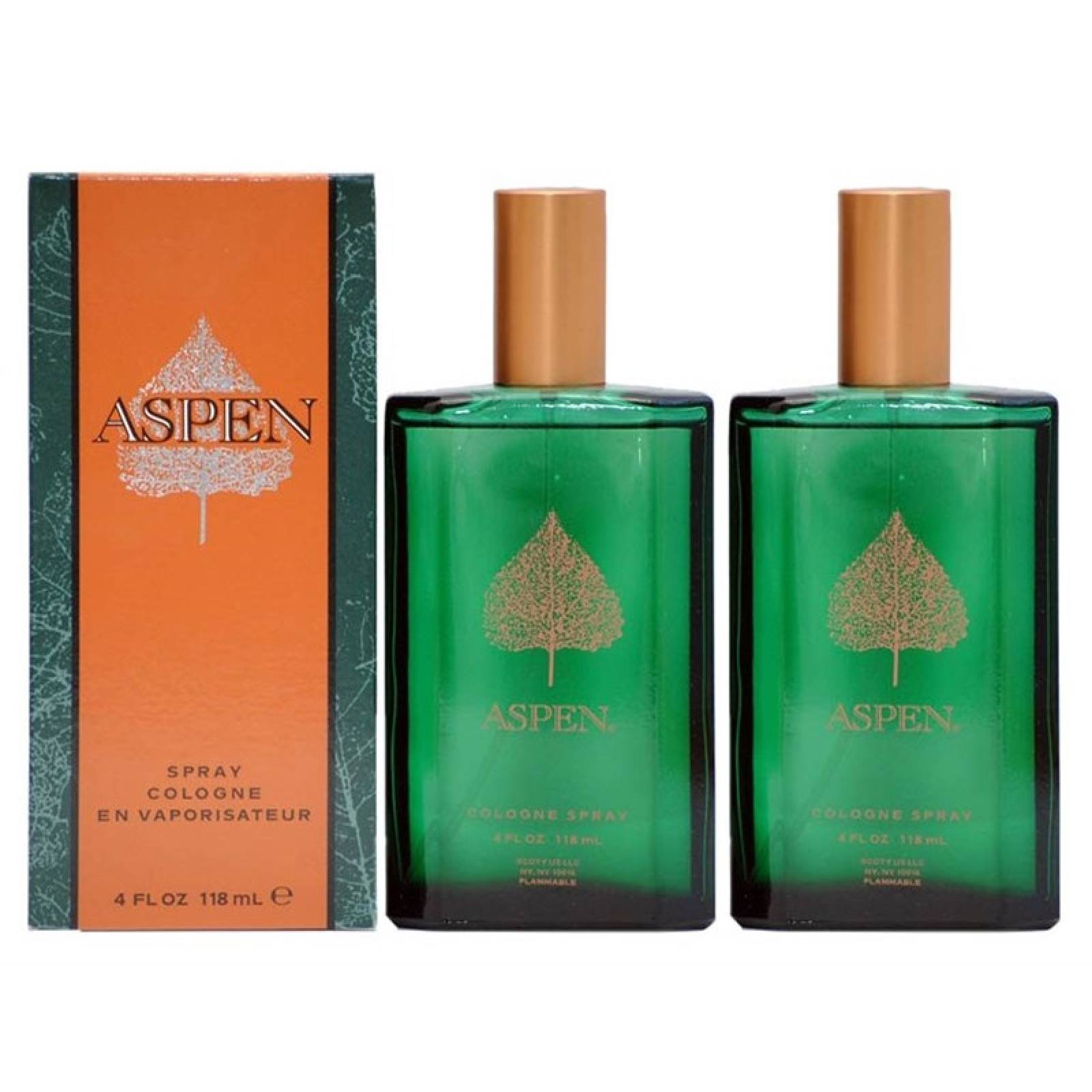 Paquete 2 X 1 De Aspen 118 Ml Cologne Spray De Aspen Fragancia para Caballero