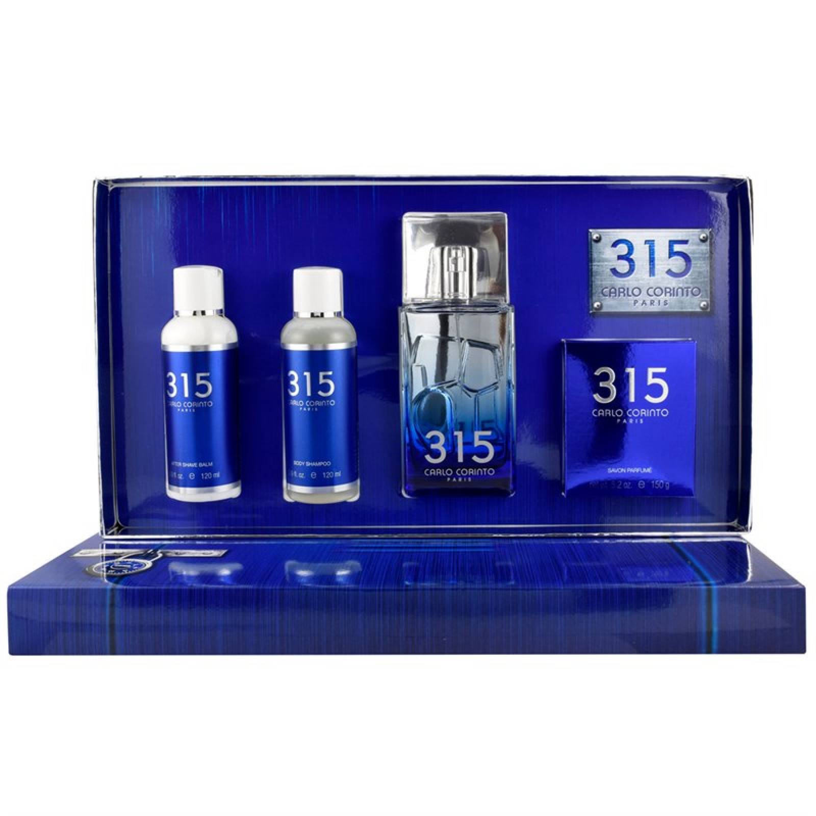 Set Carlo Corinto 315 4Pzs 100 Ml Edt Spray + Jabon 150G + After Shave 120 Ml + Shower Gel 120 Ml De Carlo Corinto de Caballero