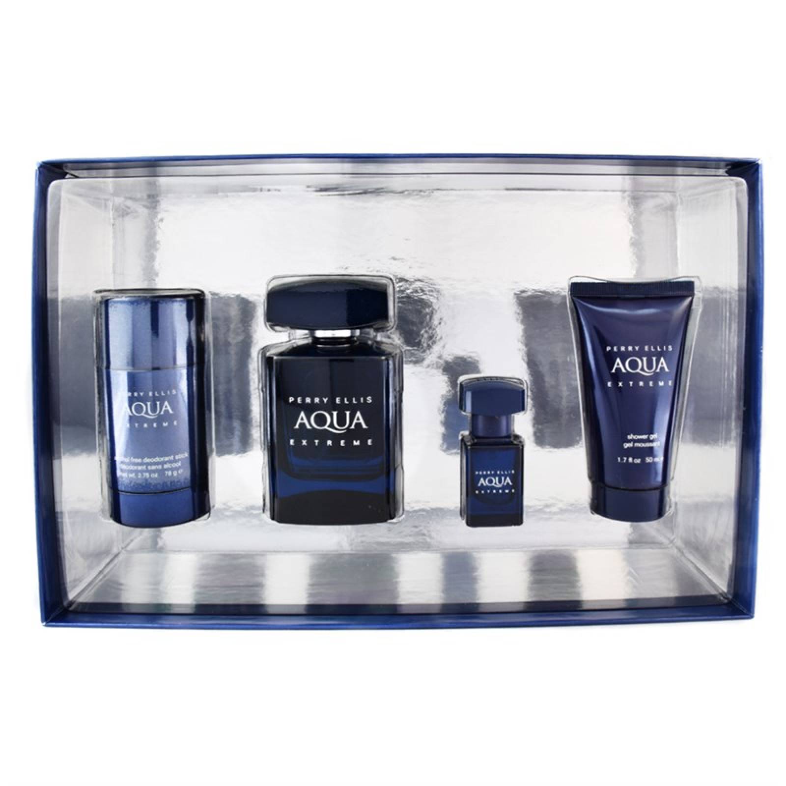 Set Perry Ellis Aqua Extreme 4 Pzs 100 Ml Eau De Toilette Spray + Shower Gel 50 Ml + Desodorante 78G + 1.7 Eau De Toilette Spray De Perry Ellis de Caballero