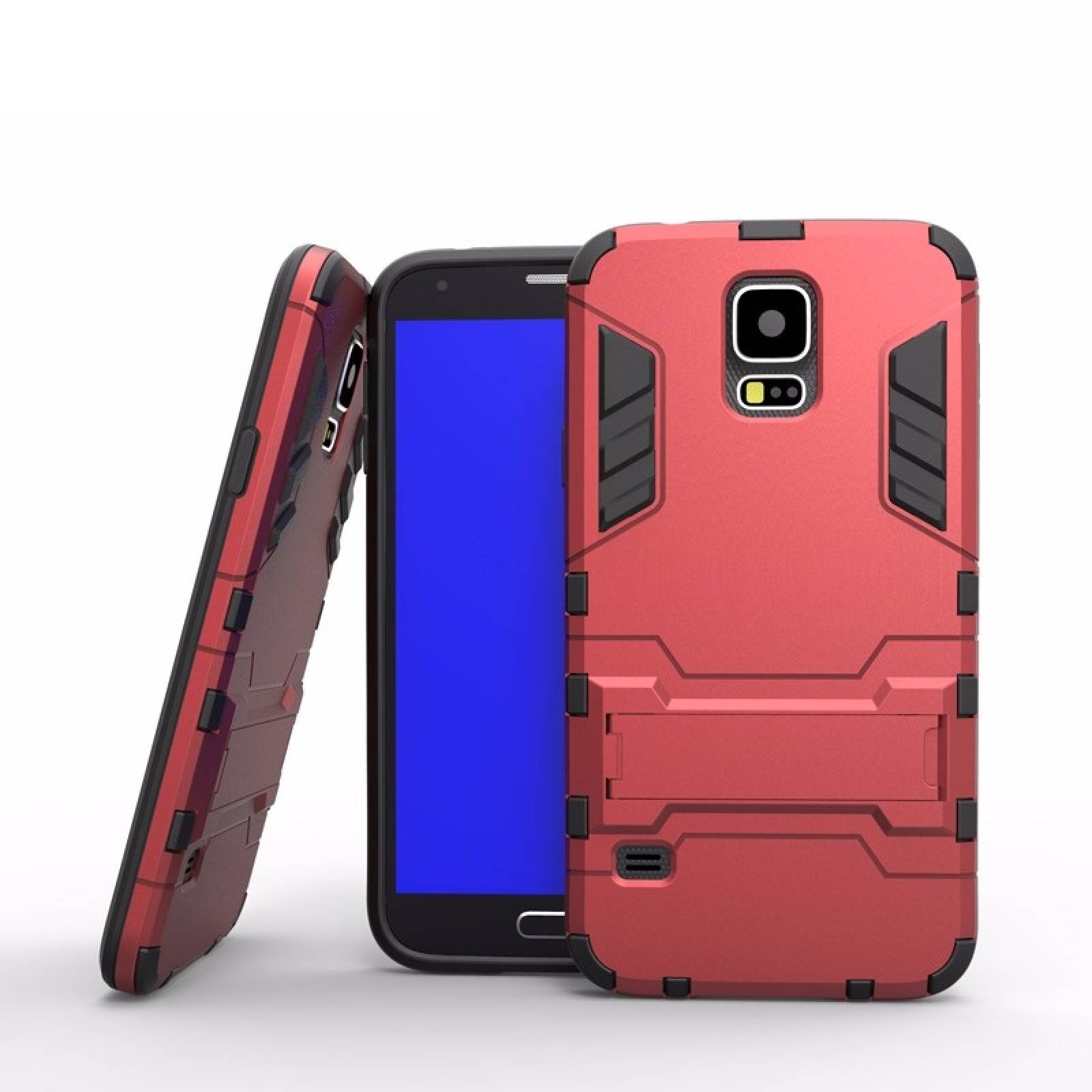 Funda Case + Cristal Galaxy S5 SM-G900M Protector Uso Rudo Iron Bear