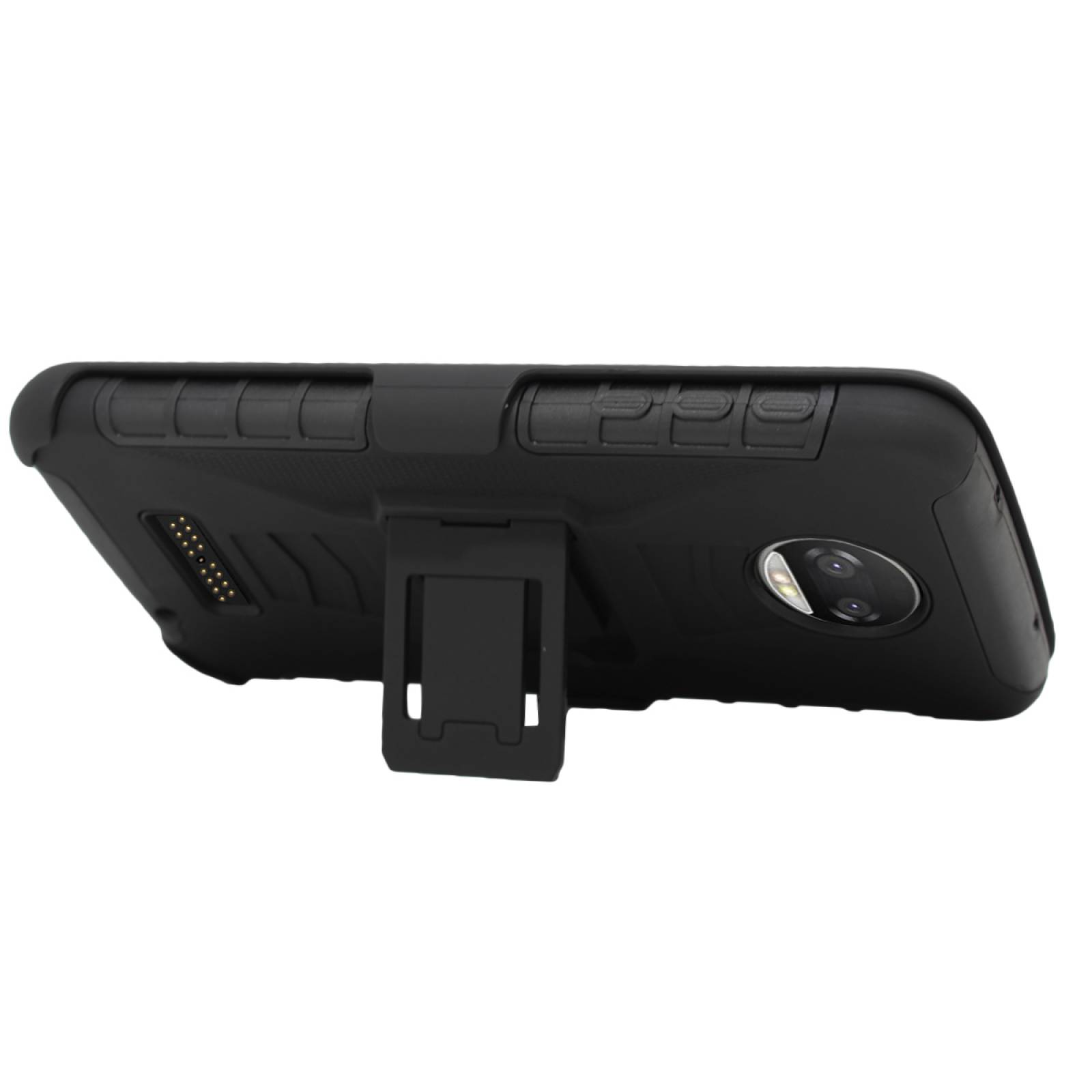 Funda Clip 3 en 1 Moto Z2 Play & Z2 Force XT1710-89 Protector Case Uso Rudo Iron Bear