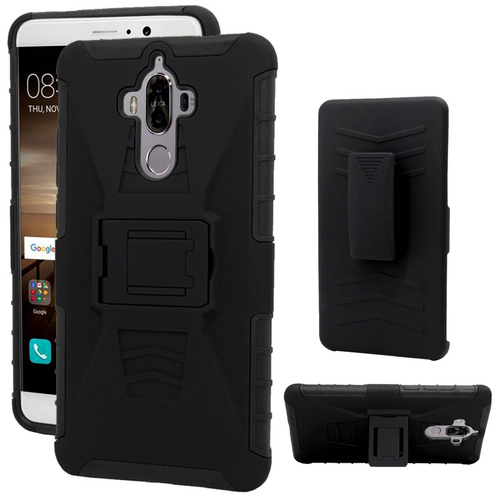 Funda 3 en 1 Huawei Mate 9 MHA-L09 Clip Case Uso Rudo Iron Bear