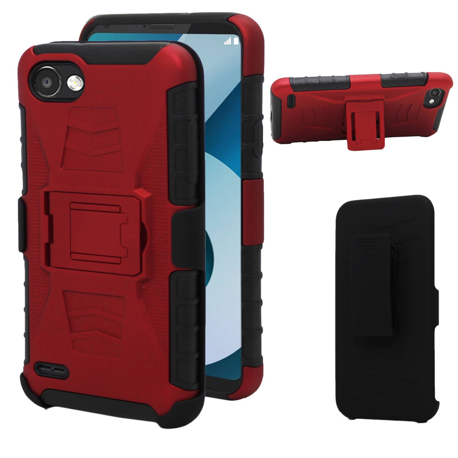 Funda 3 en 1 LG Q6 Prime M700H Clip Case Uso Rudo Iron Bear