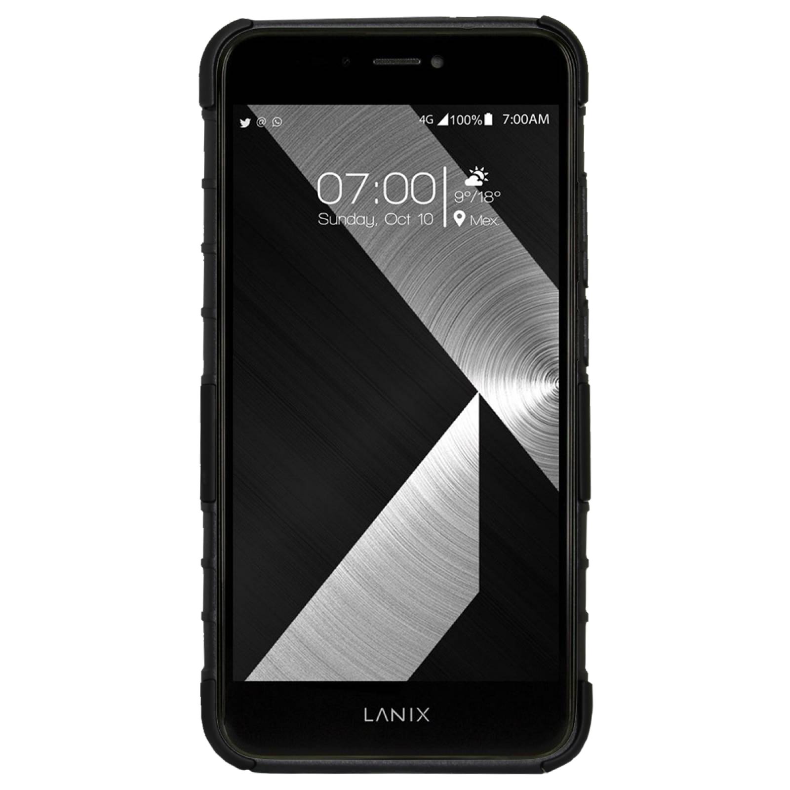 Funda 3 en 1 Lanix Ilium L1120, Clip Case Uso Rudo Iron Bear