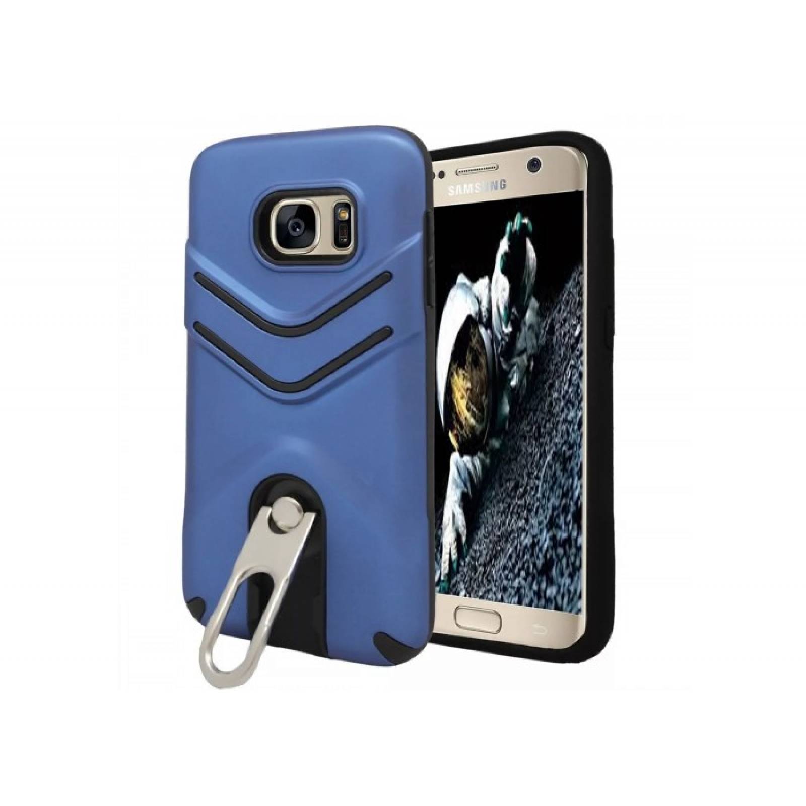 Funda Case + Cristal Galaxy S7 Flat SM-G930F Protector Uso Rudo Iron Bear