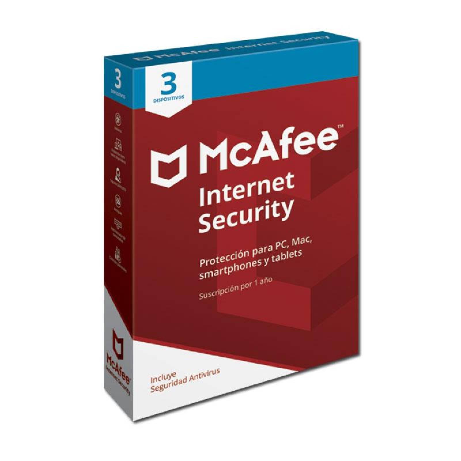 Internet Security McAfee 3 dispositivos