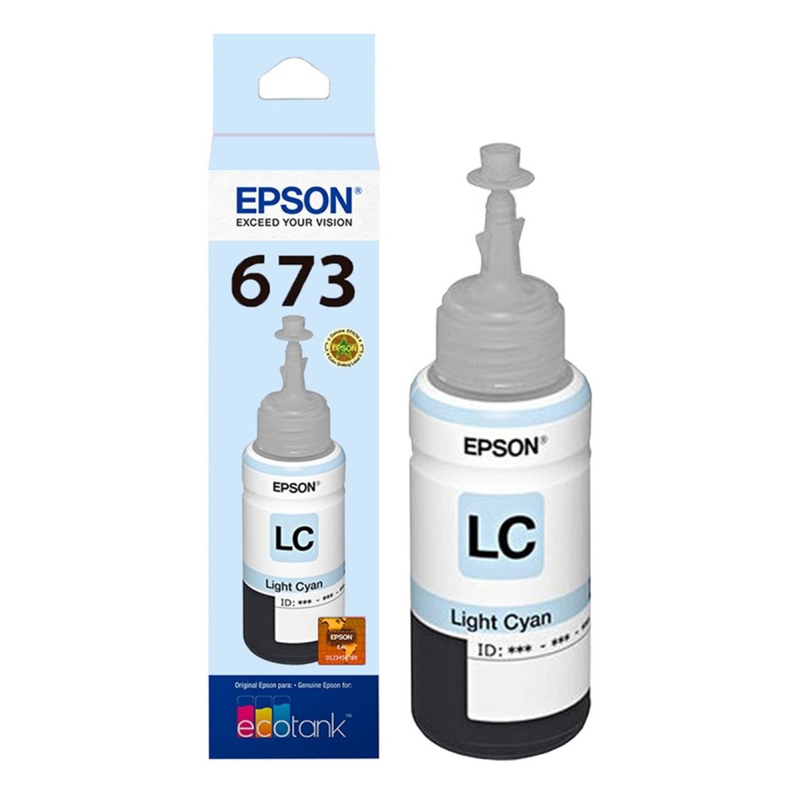 Tinta Epson T673 Light Cyan Ecotank L805 L810 L850 L1800