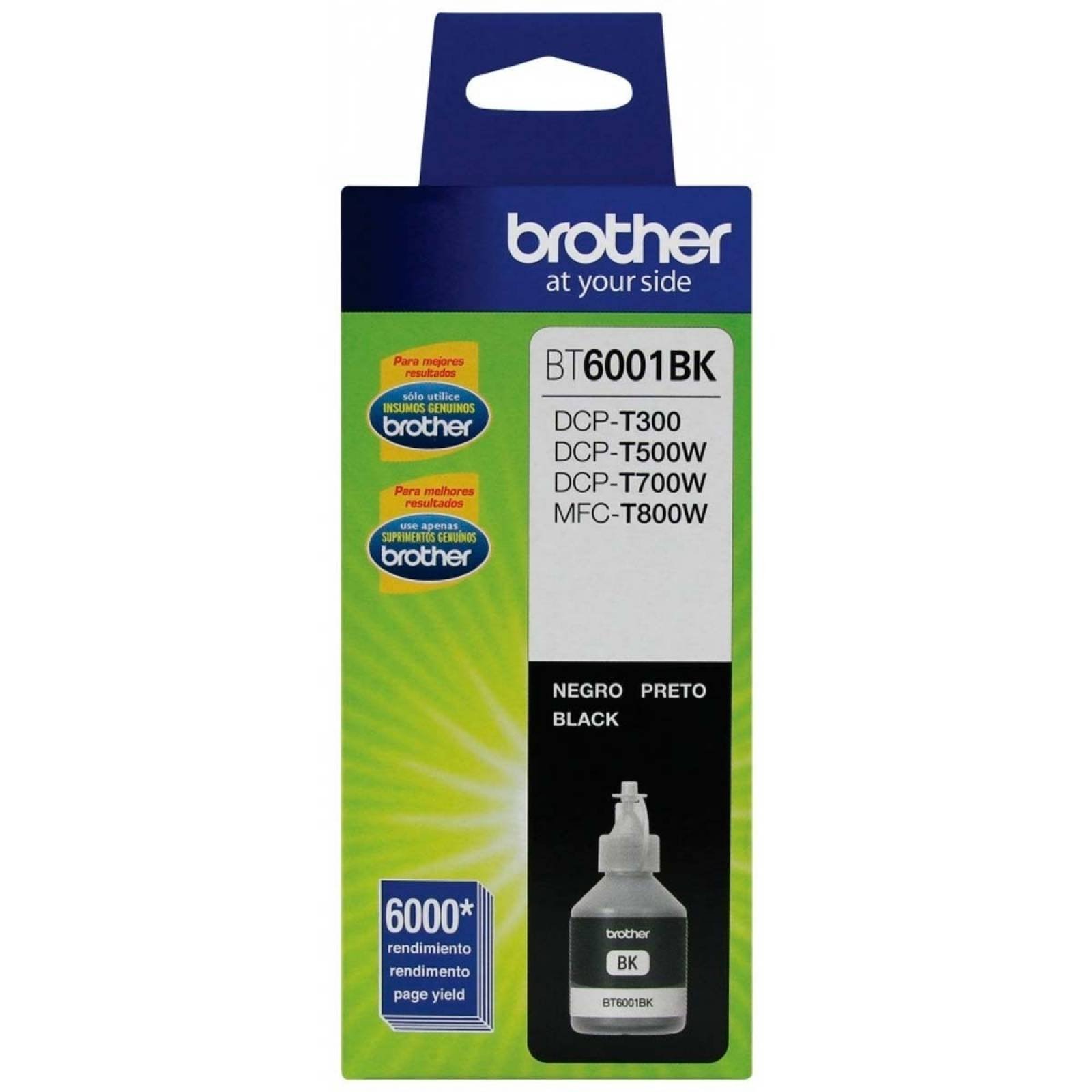Botella de tinta BROTHER BT6001BK negra