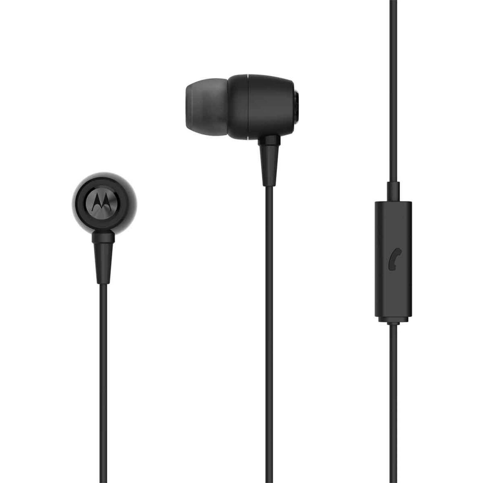 Audífonos Motorola earbuds metal negros