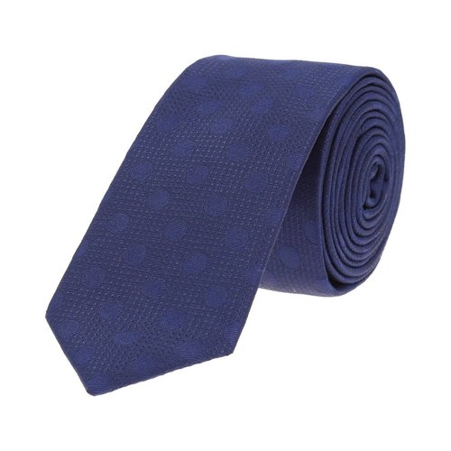 Corbata azul boleado metalico poliéster