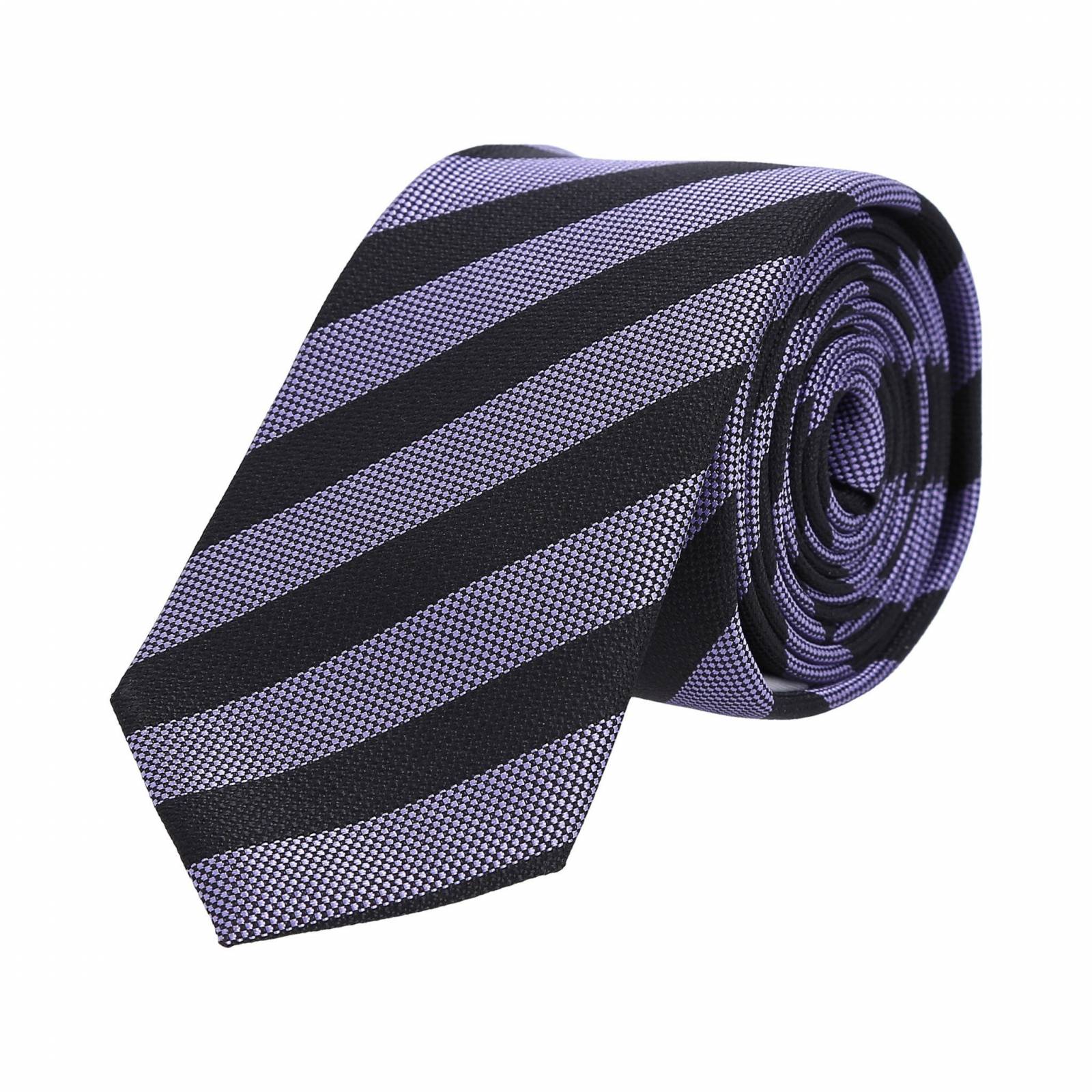 Corbata TigerTie - Diseño De Rayas Naranja, Gris, Plata Y Negro, Longitud 150 Cm, Ancho 8 Cm