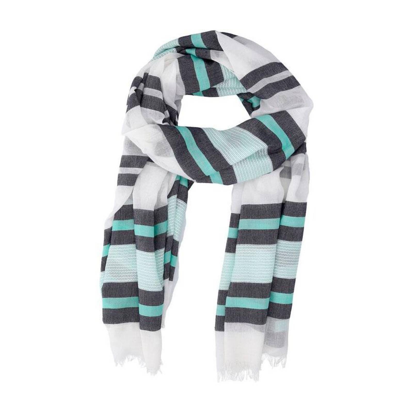 Foulard Royal Flush Blanca Con Franjas Dobles