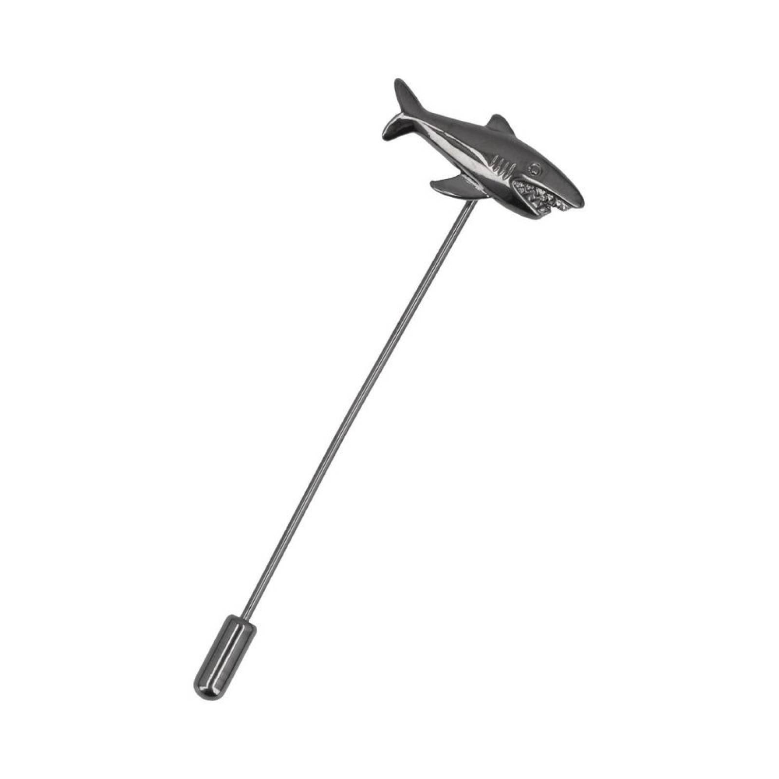 Pin Royal Flush metálico diseño tiburón acero 