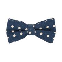 Moño Royal Flush Con Puntos Beige Azul