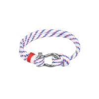 Pulsera Royal Flush Doble Textil Con Refuerzos De Hilo Broche De Tornillo Blanco