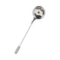 Pin Royal Flush Metálico Blanco Huevo Estrellado Acero