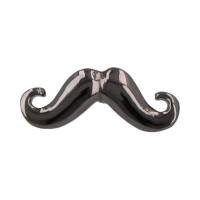 Pin Royal Flush Metálico Negro Bigote Acero