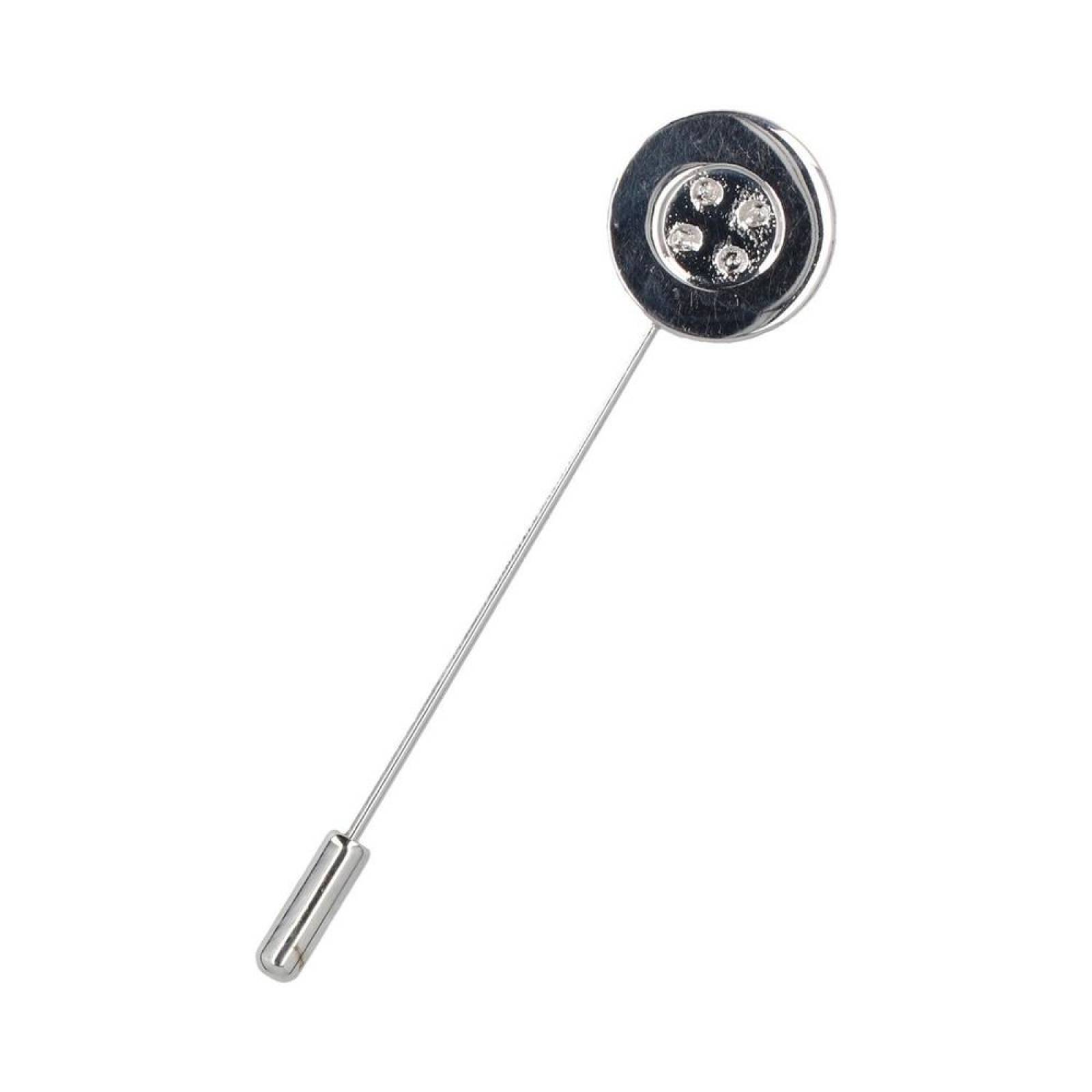 Pin Royal Flush metálico gris botón acero 
