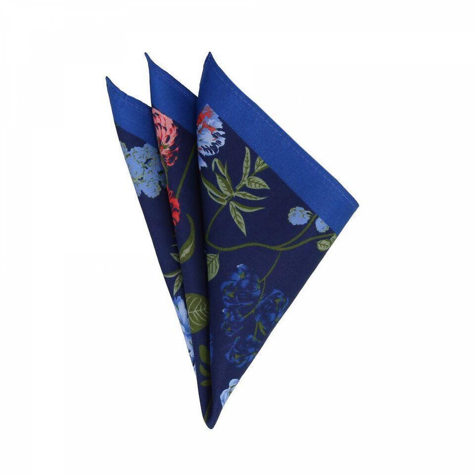 Pañuelo Royal Flush azul con flores varias 