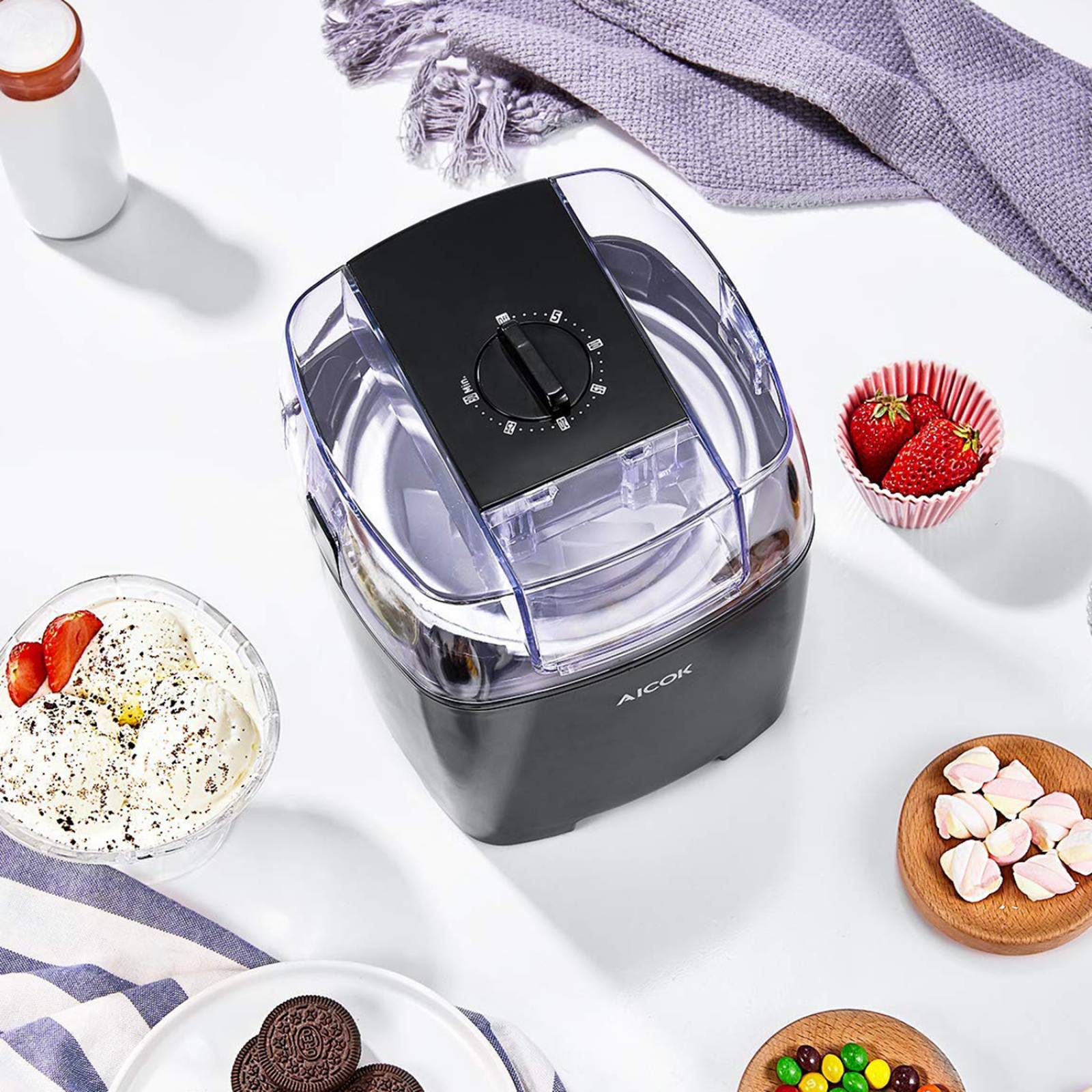 Máquina Para Hacer Helados Aicok 14 Litros IM1500