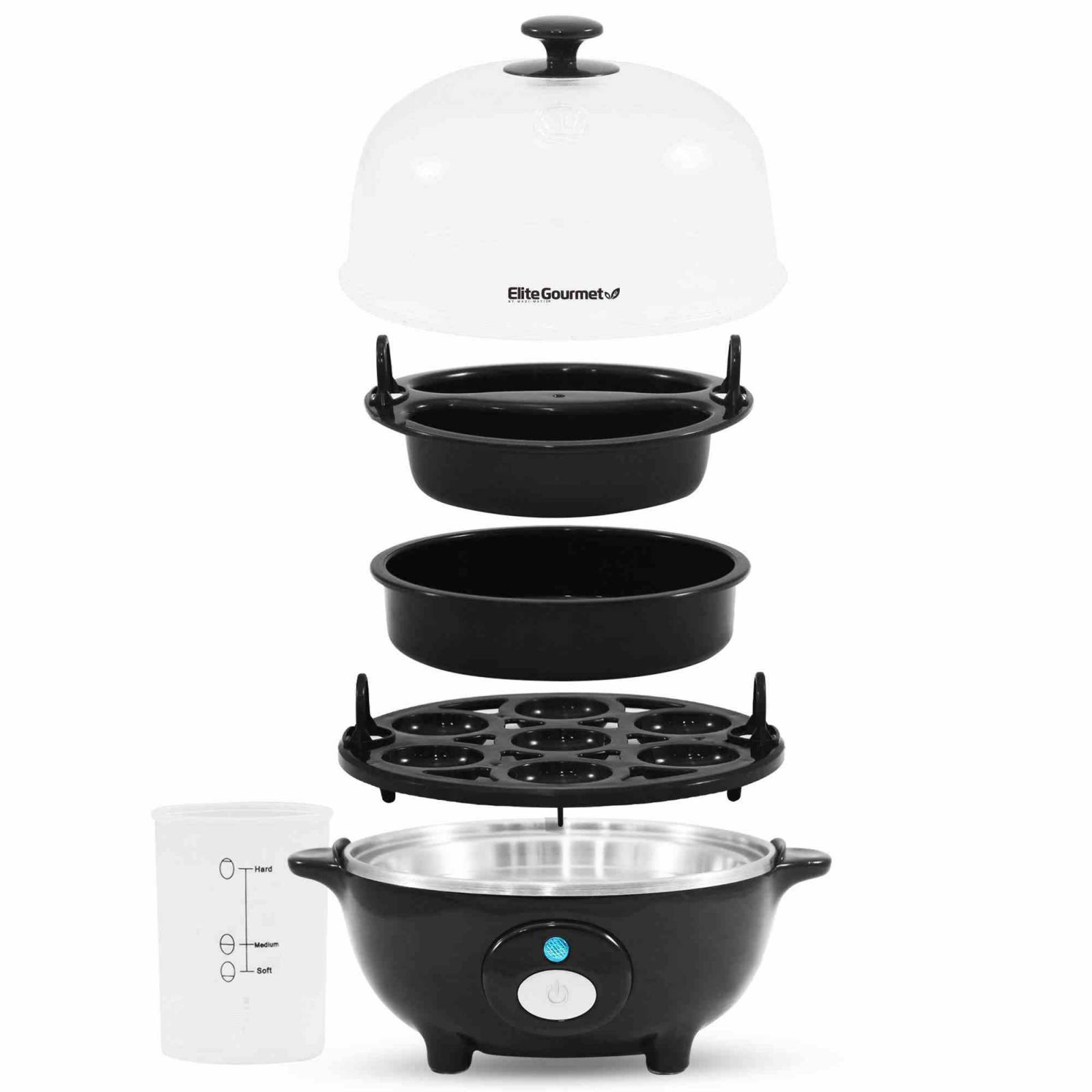 Maquina para Cocer Huevos Automática Elite Cuisine Negro