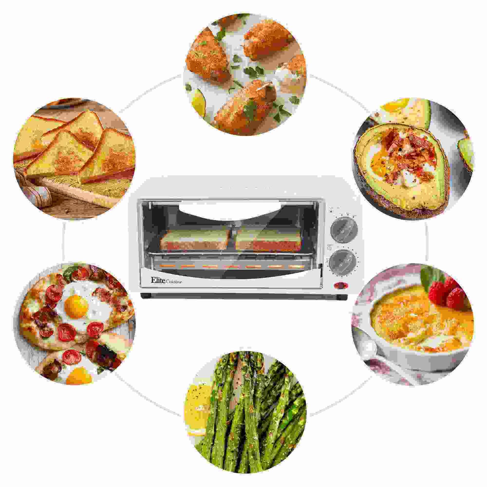 Horno Tostador Elite Gourmet 2 Rebanadas Blanco