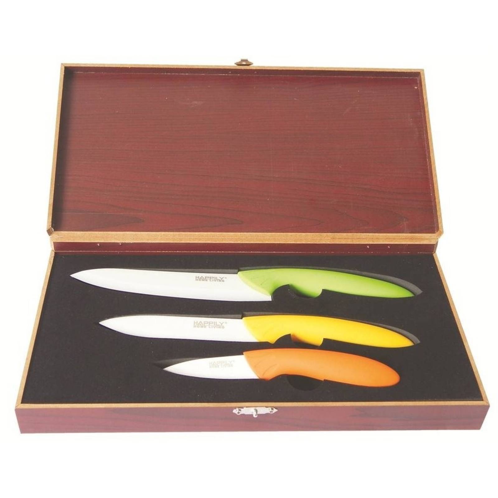 Cuchillos Ceramica H H 3 Pzas Colores